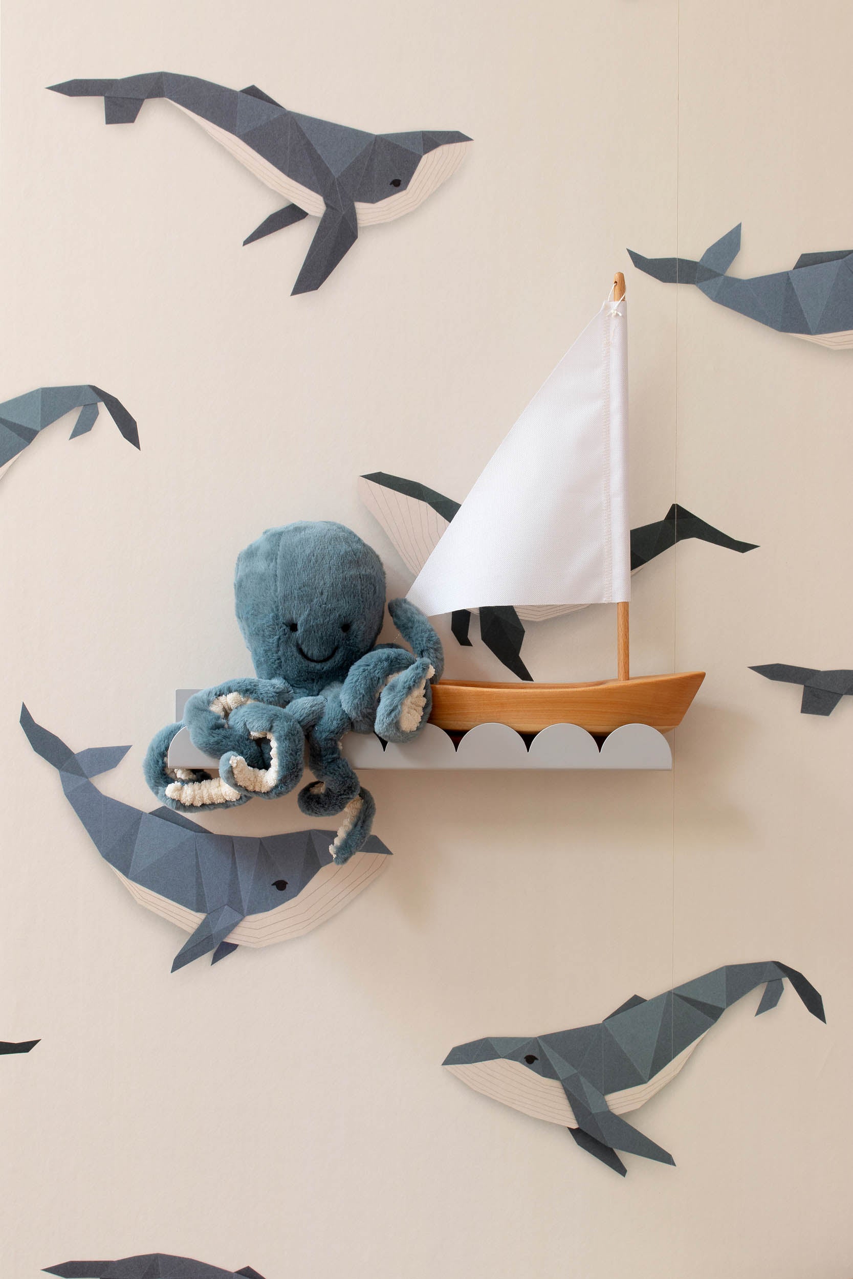 Studio Ditte Walvis Crème Behang