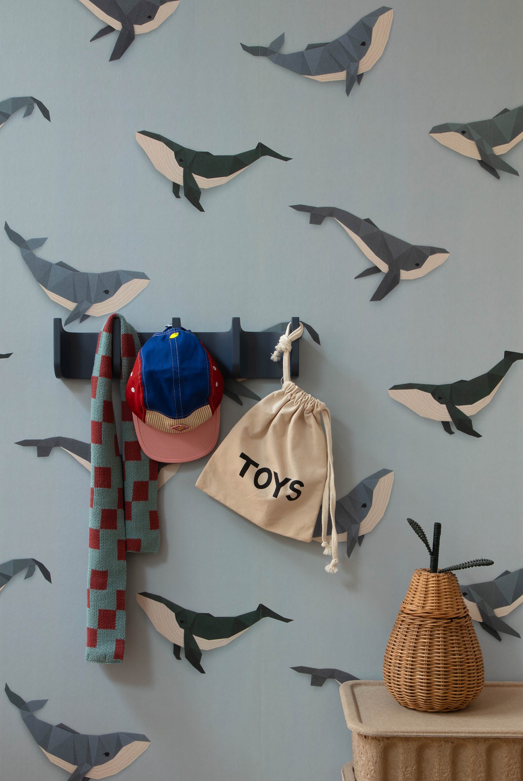 Studio Ditte Walvis Lichtblauw Behang