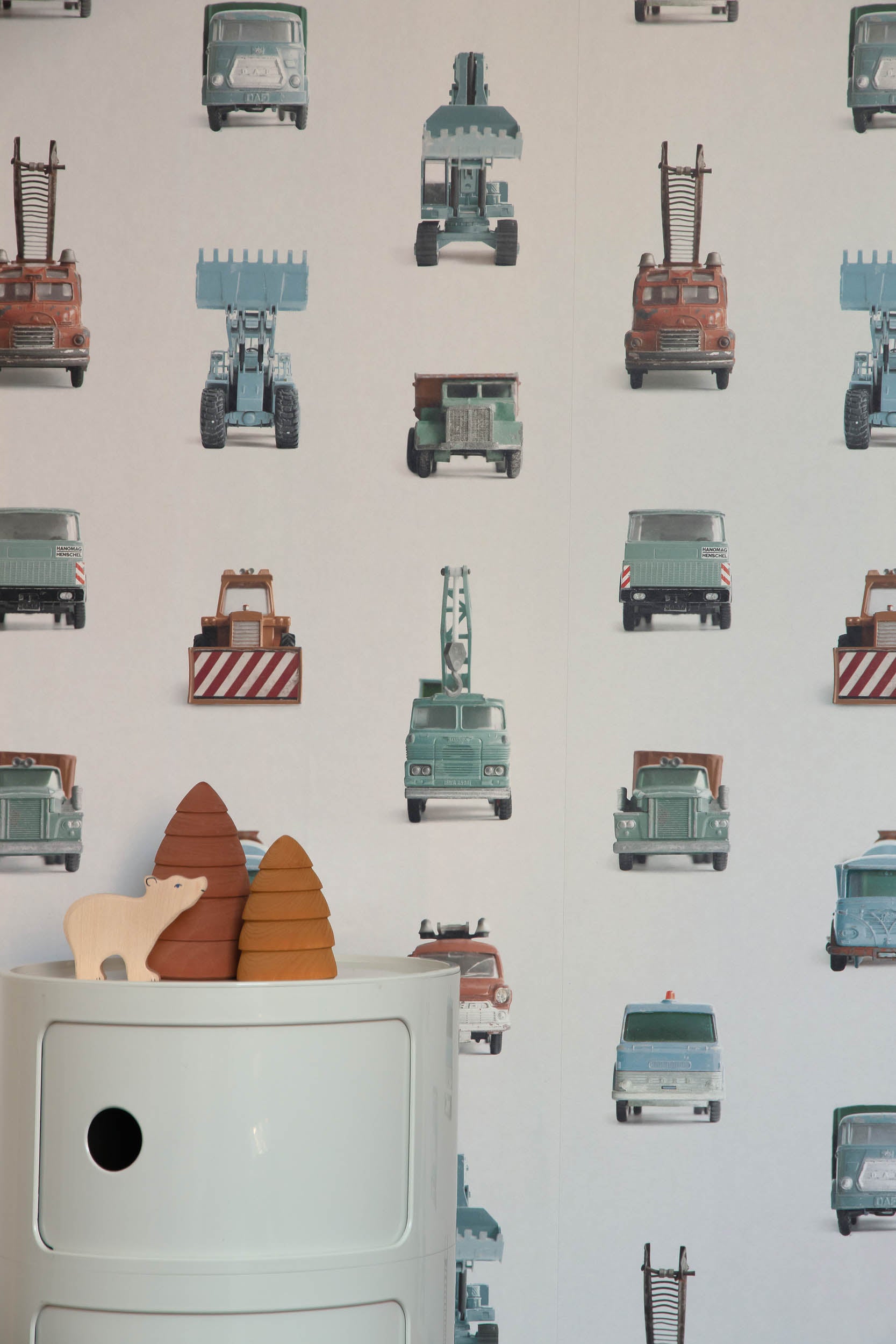 Studio Ditte Werkauto Lichtgrijs Behang