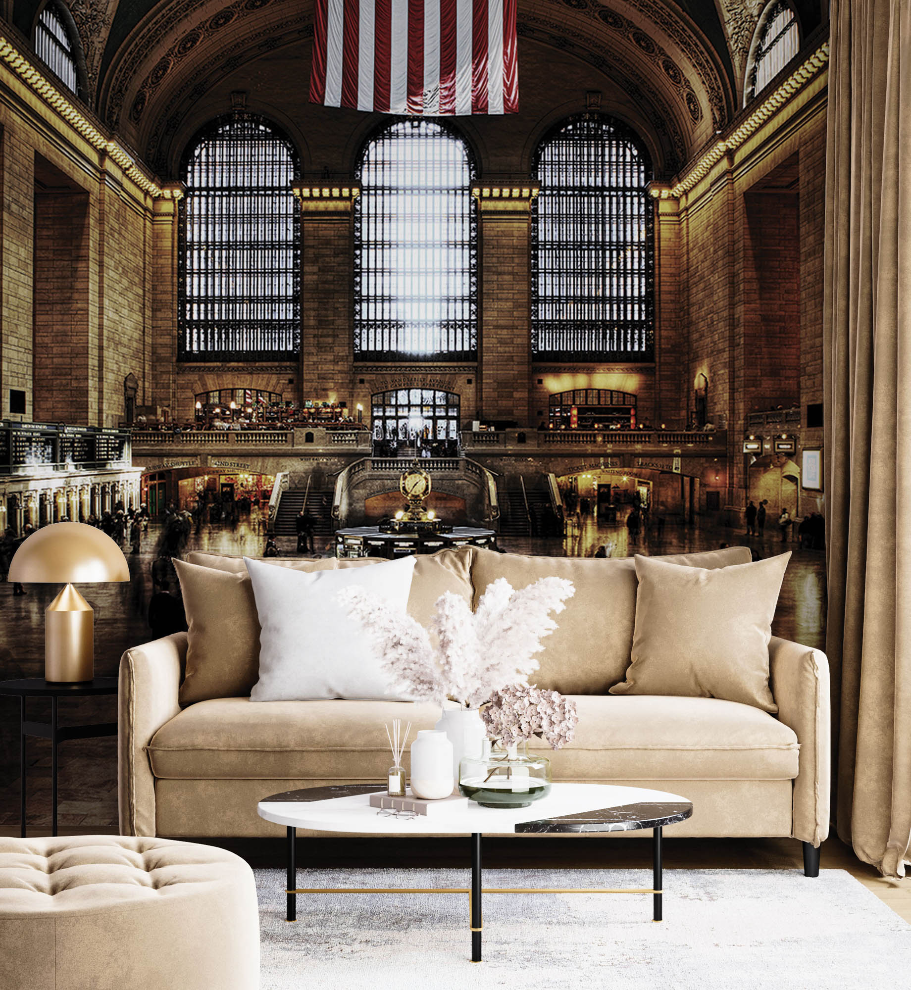 Treinstation  - LW00297 Fotobehang