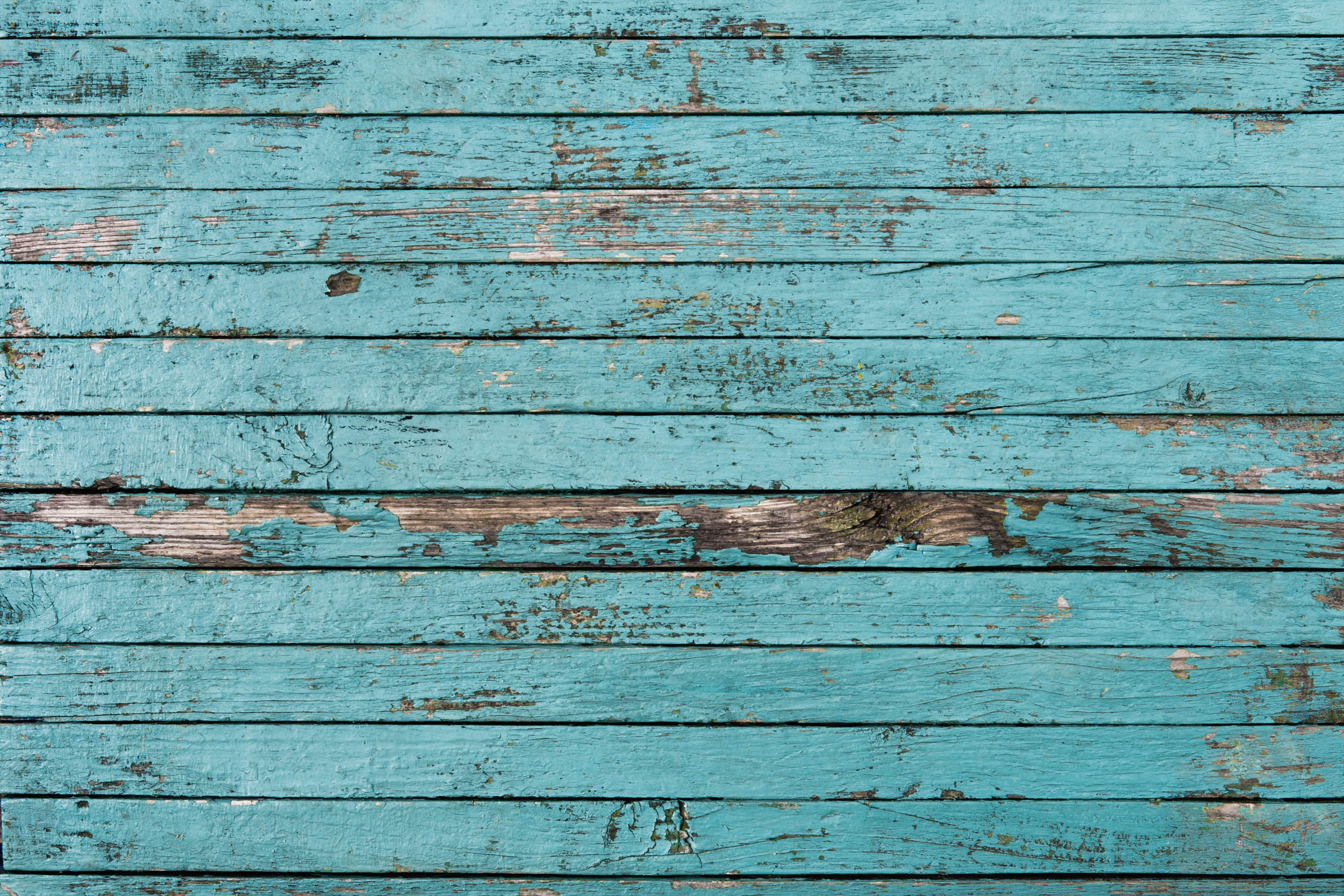 Turquoise Vintage Houten Wand - LW00526 Fotobehang
