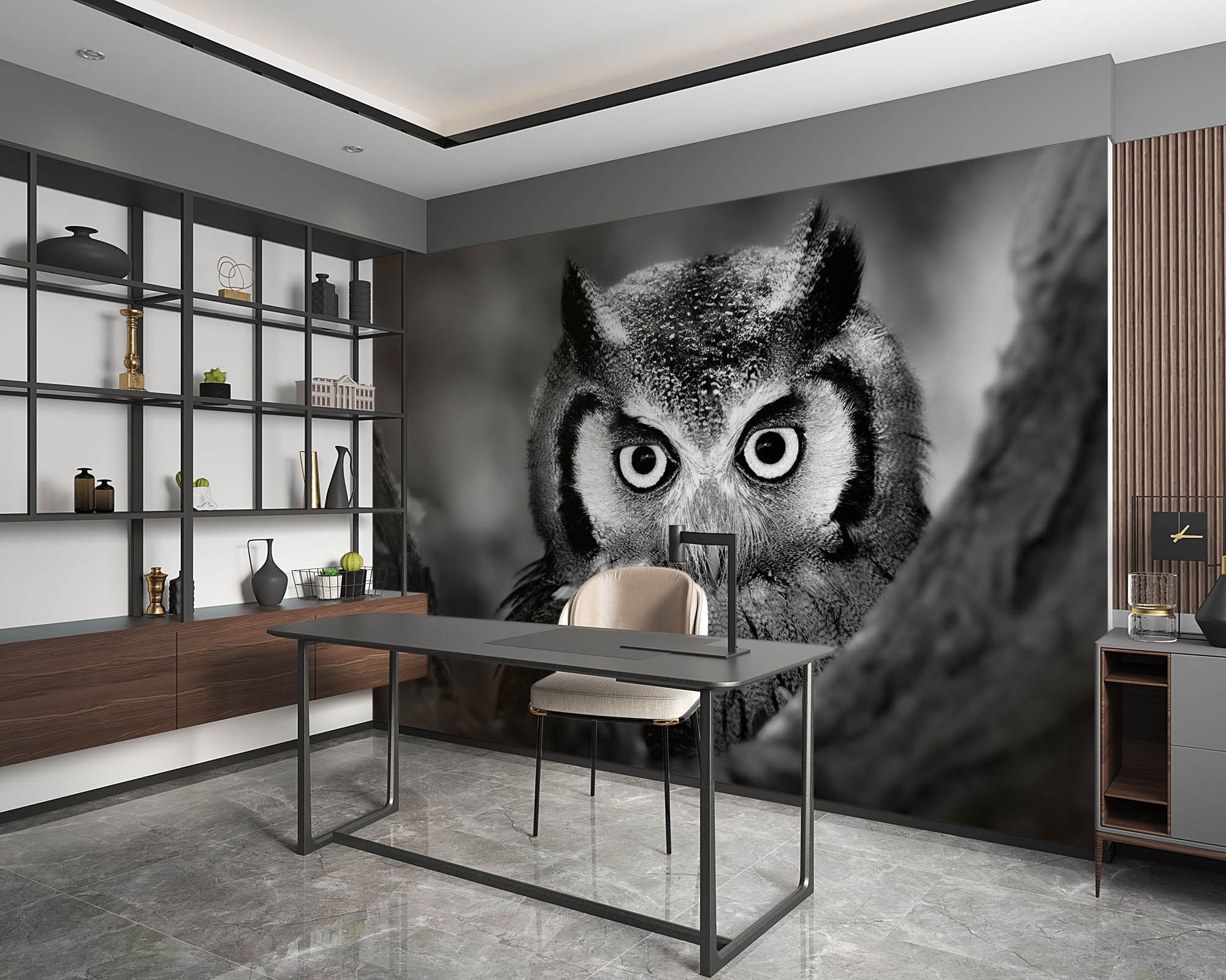 Uil in close-up  - LW00205 Fotobehang