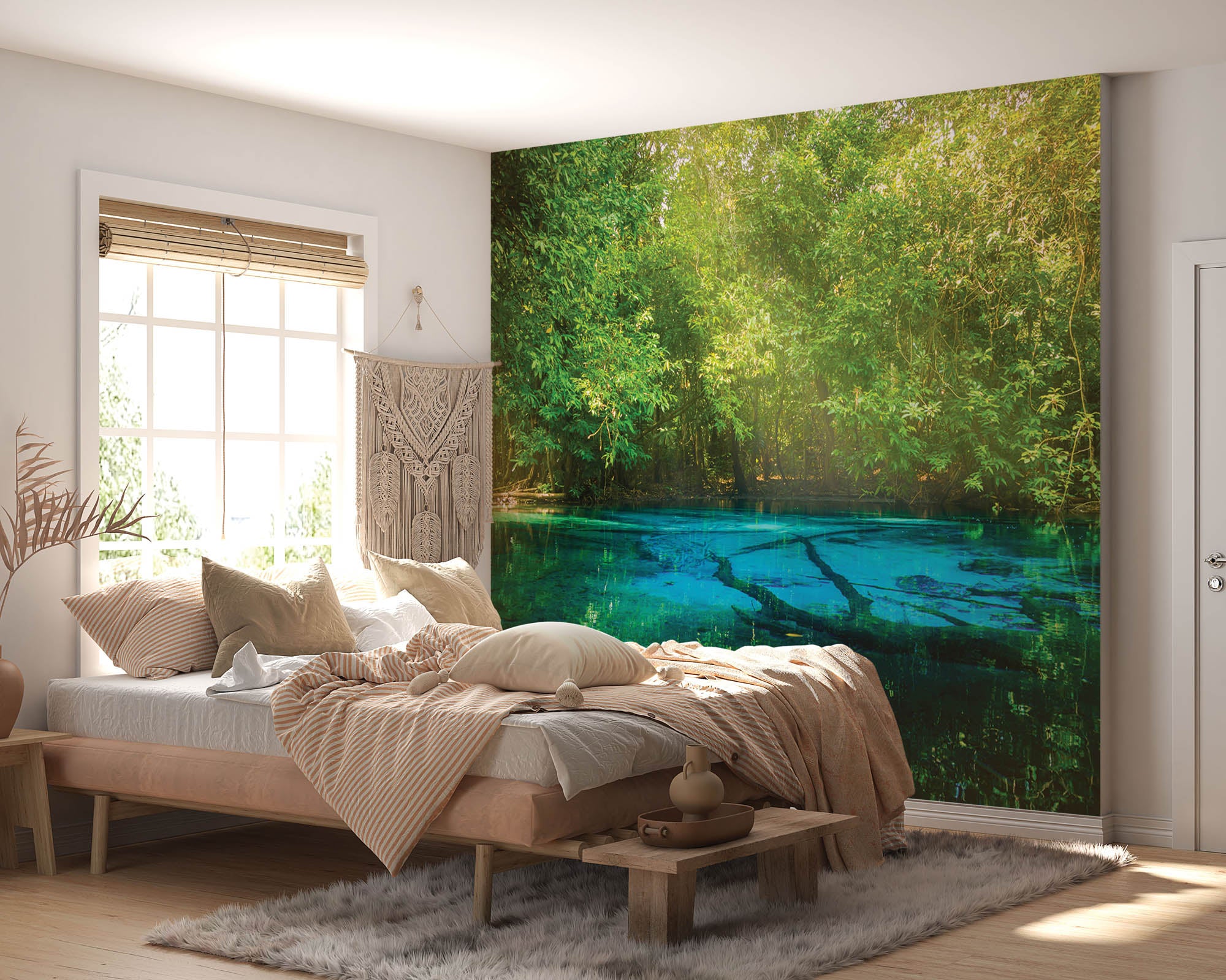 Vijver in bos  - LW00261 Fotobehang