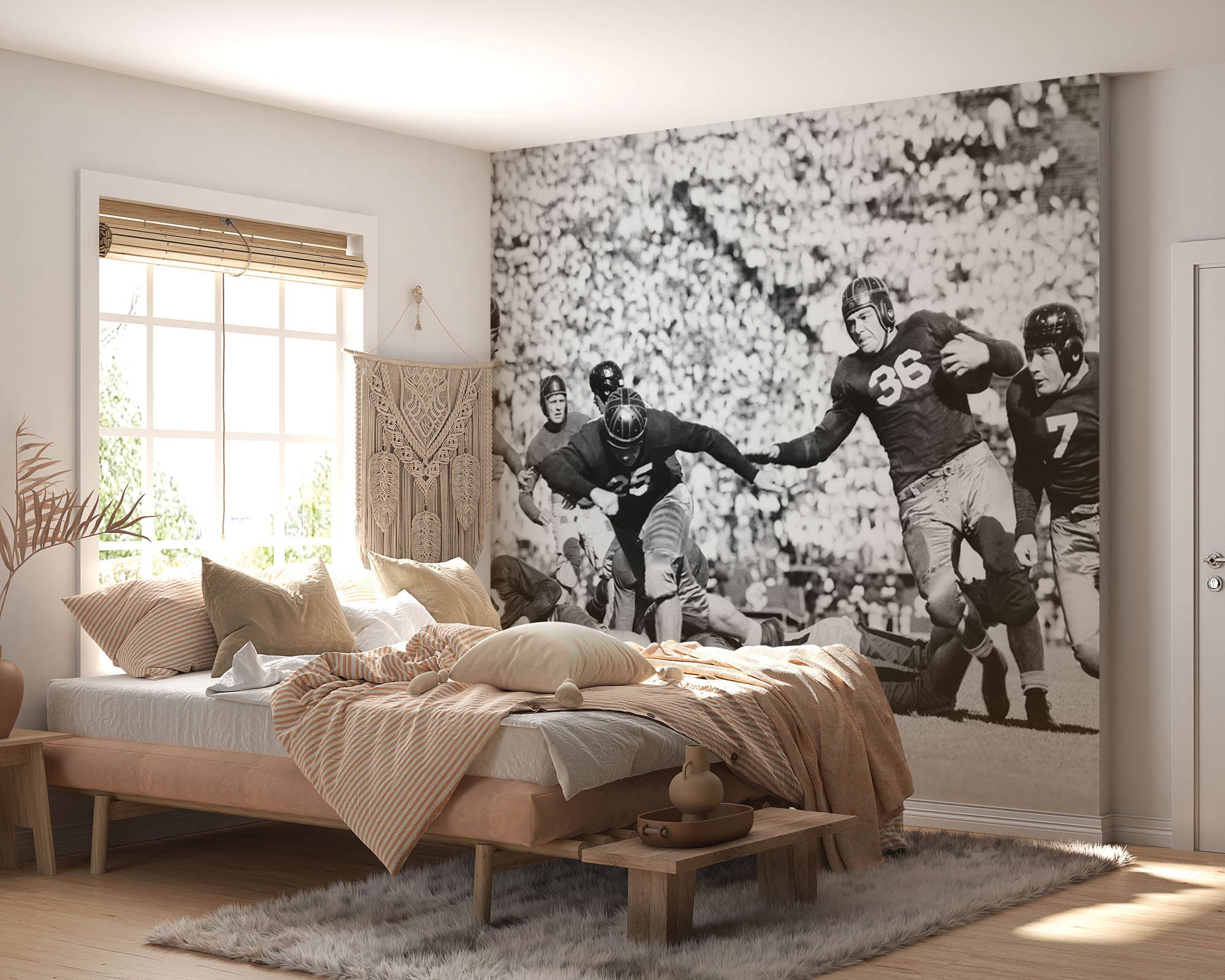 Vintage Amerikaans voetbal - LW00399 Fotobehang