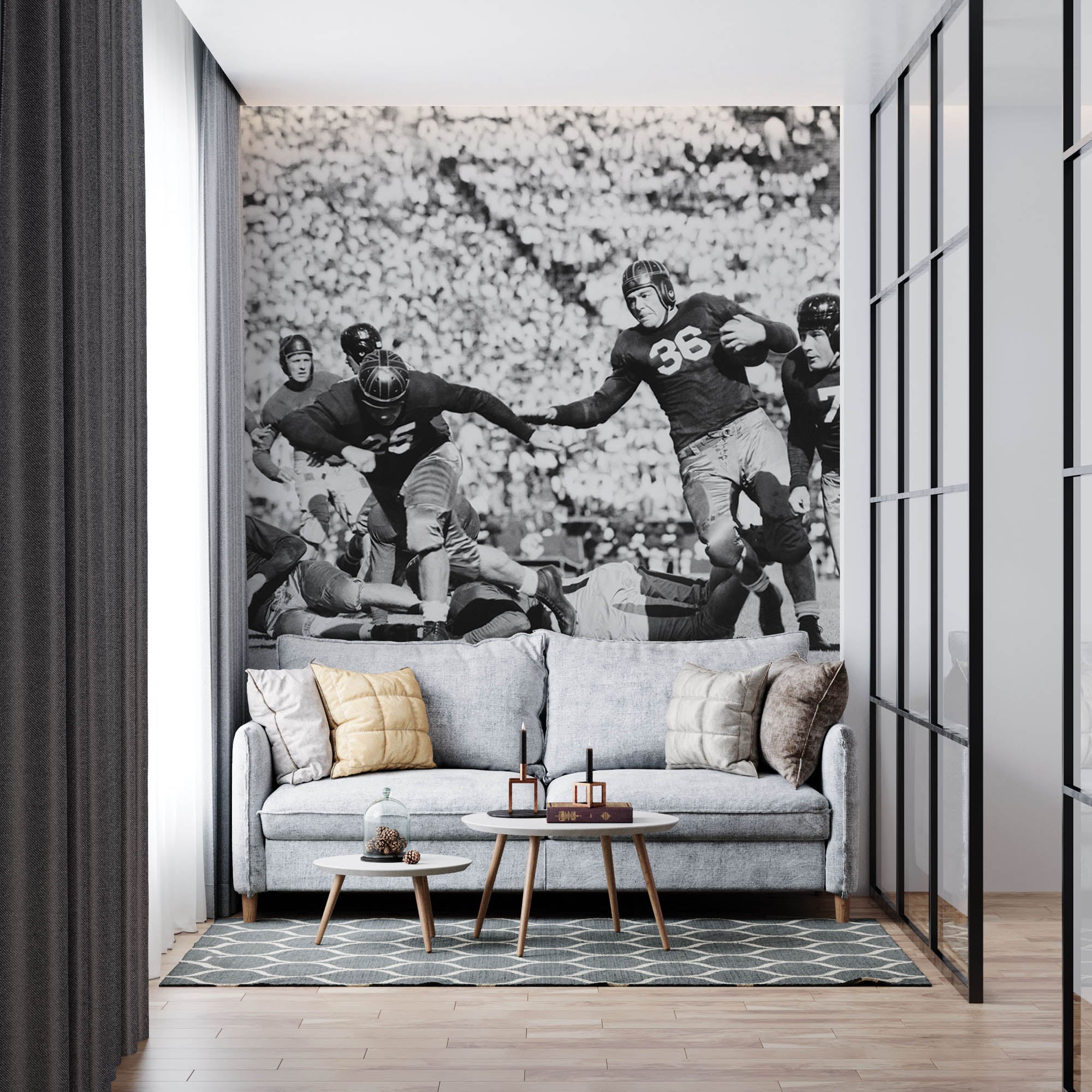 Vintage Amerikaans voetbal - LW00399 Fotobehang