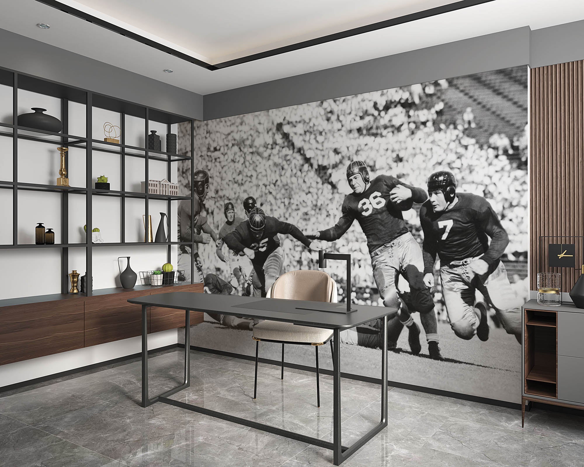 Vintage Amerikaans voetbal - LW00399 Fotobehang