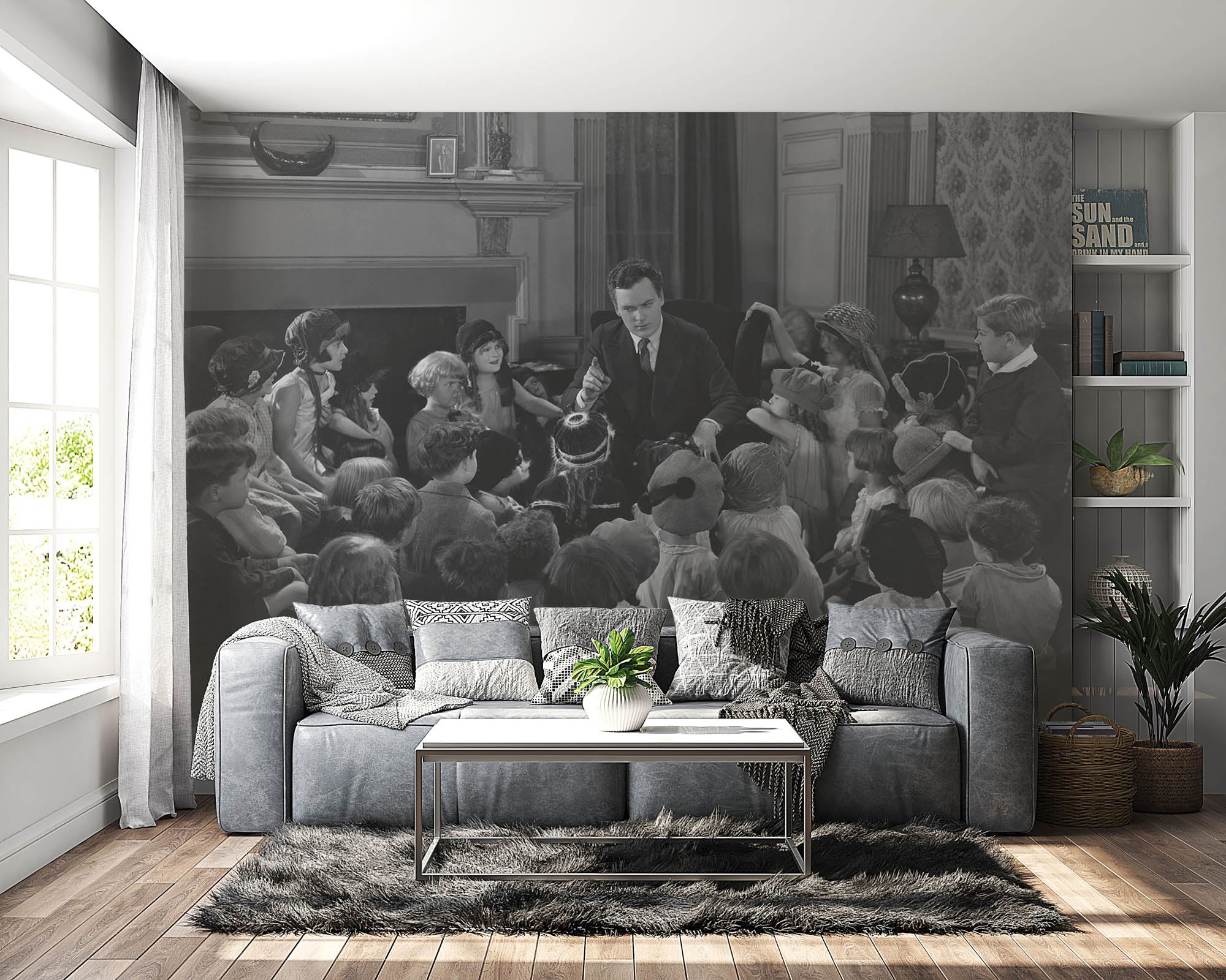 Vintage beeld van een verhalenverteller - LW00409 Fotobehang