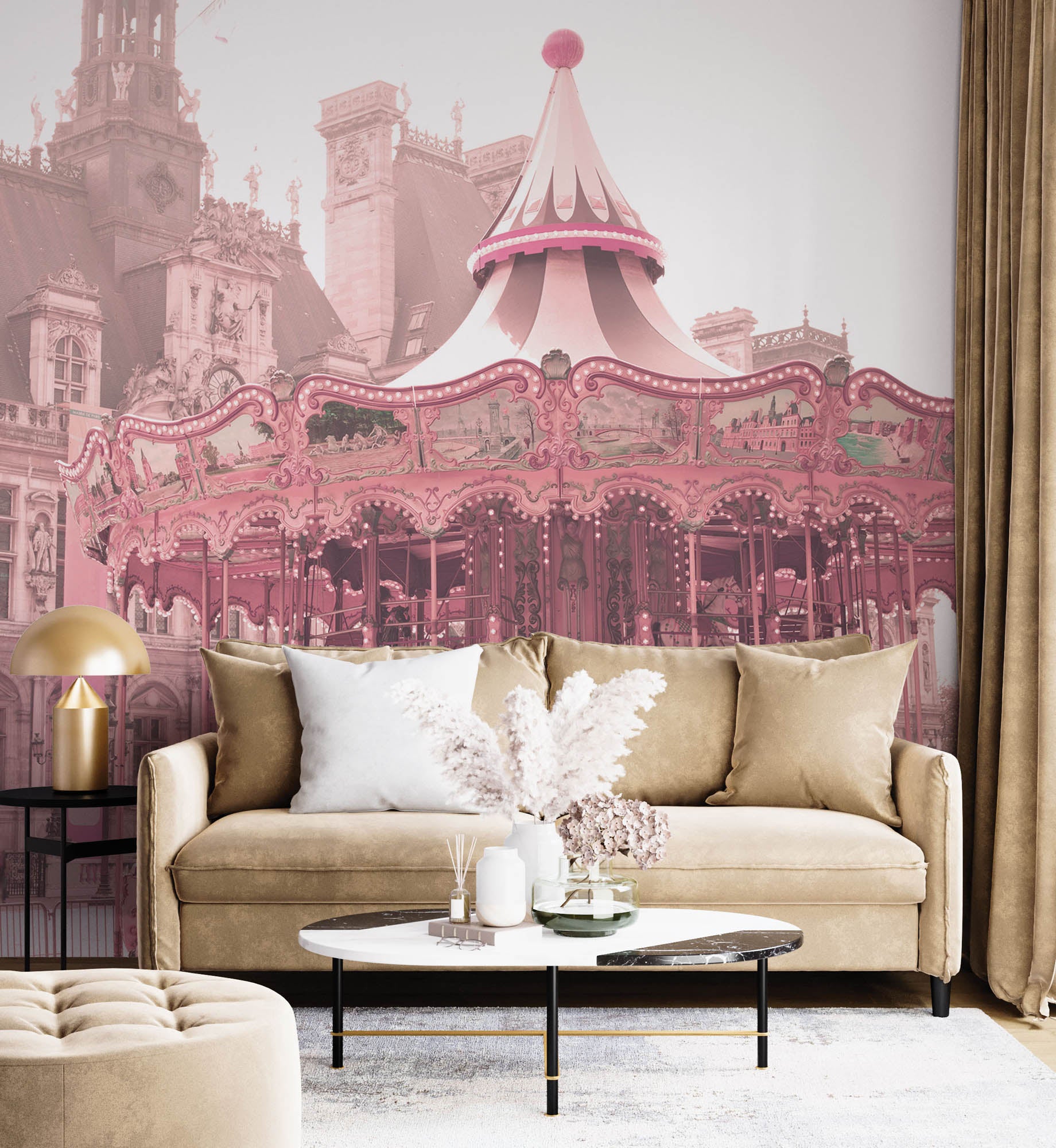 Vintage draaimolen - LW00441 Fotobehang