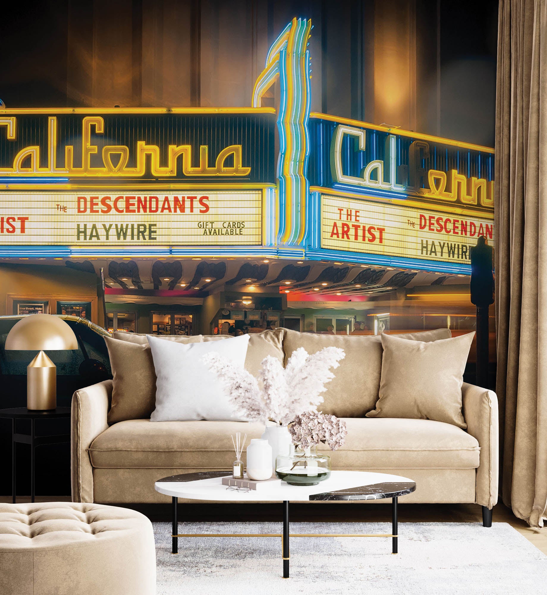 Vintage foto oude bioscoop - LW00433 Fotobehang