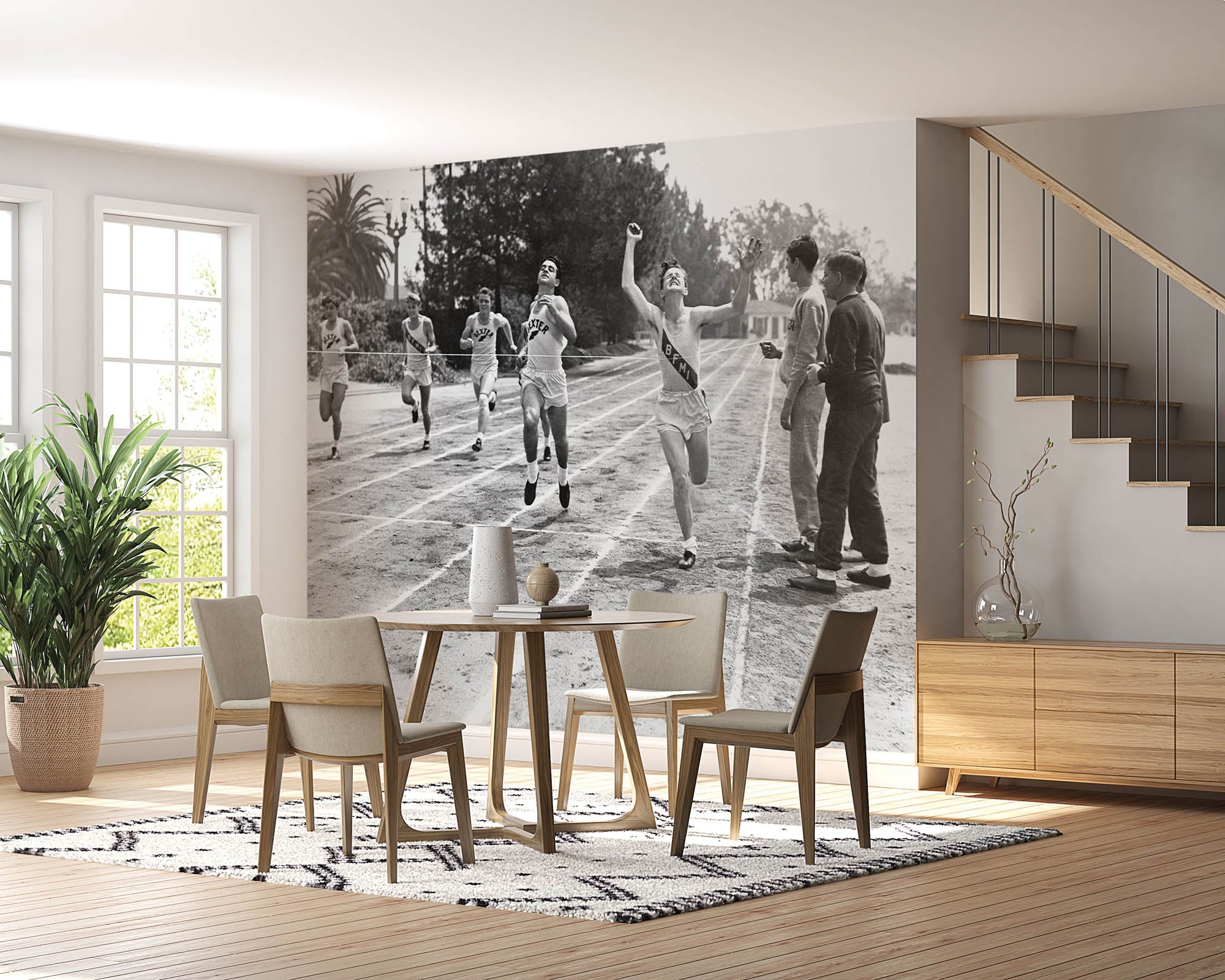 Vintage hardlopers finish - LW00398 Fotobehang