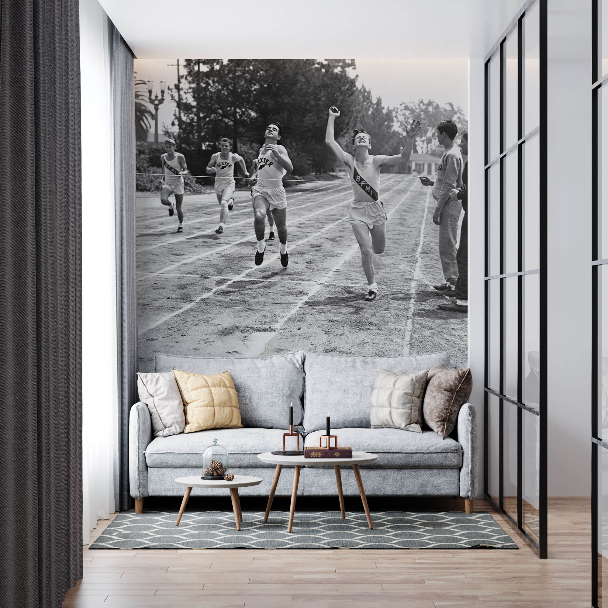 Vintage hardlopers finish - LW00398 Fotobehang