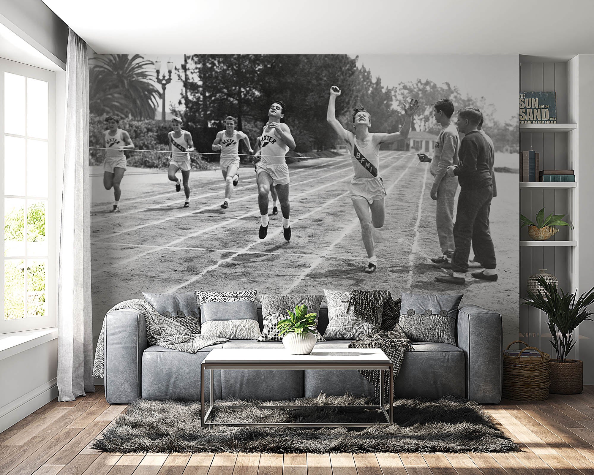 Vintage hardlopers finish - LW00398 Fotobehang