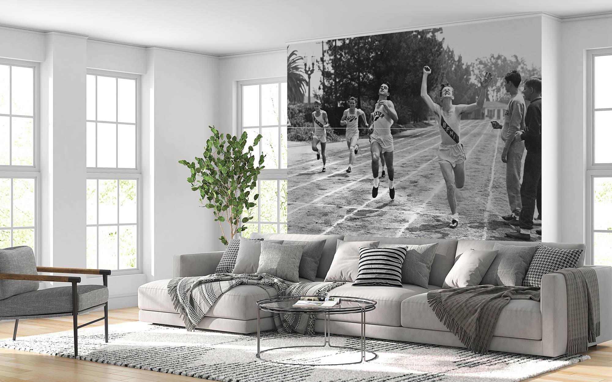 Vintage hardlopers finish - LW00398 Fotobehang