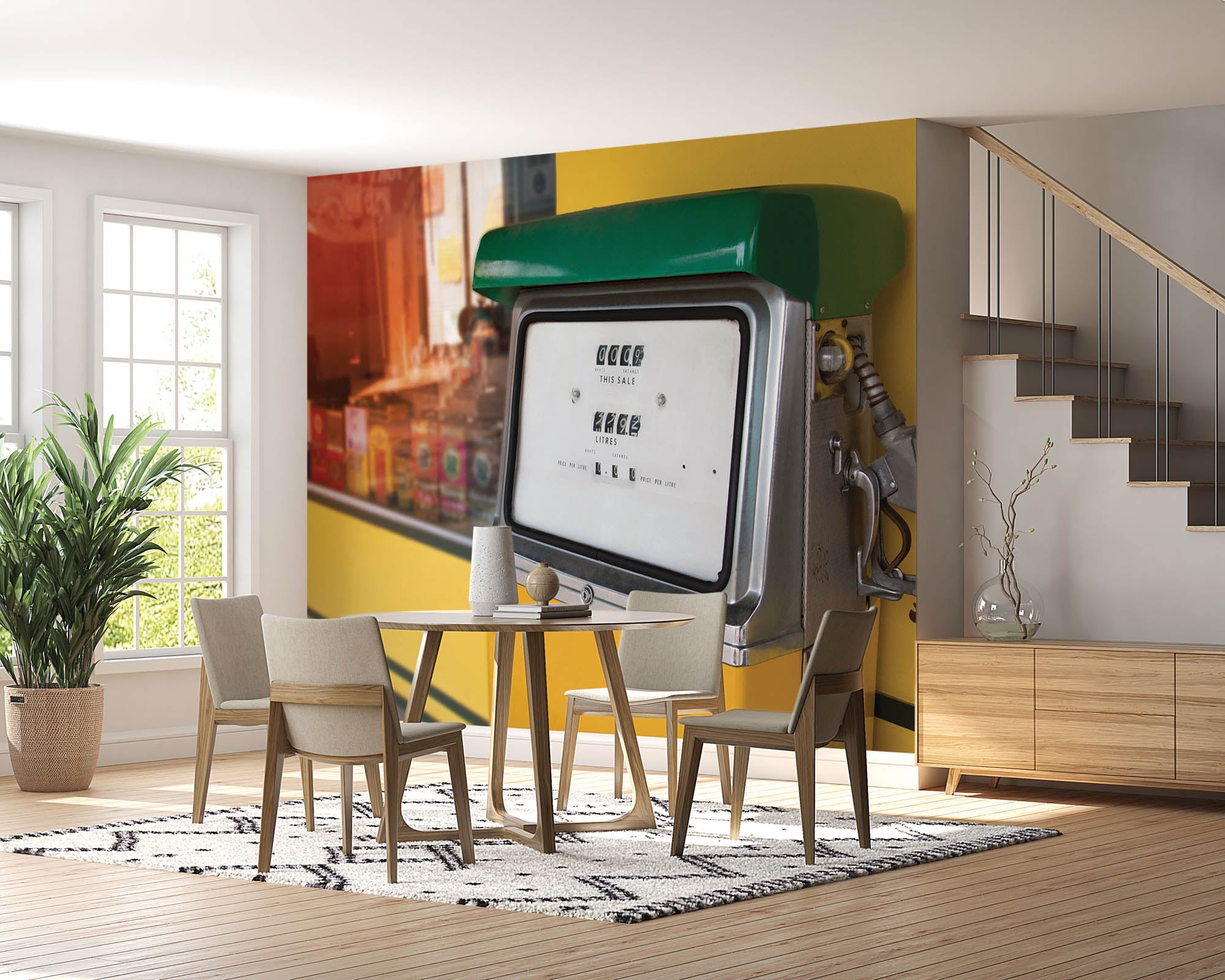 Vintage oliepomp - LW00437 Fotobehang