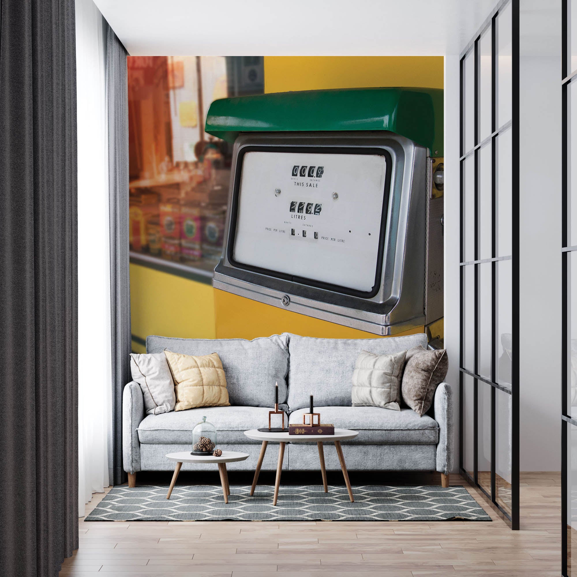 Vintage oliepomp - LW00437 Fotobehang