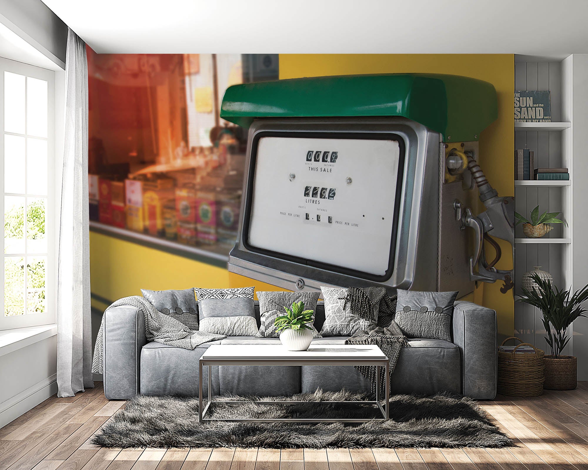 Vintage oliepomp - LW00437 Fotobehang