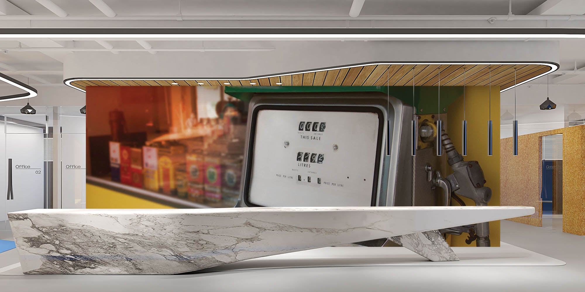 Vintage oliepomp - LW00437 Fotobehang