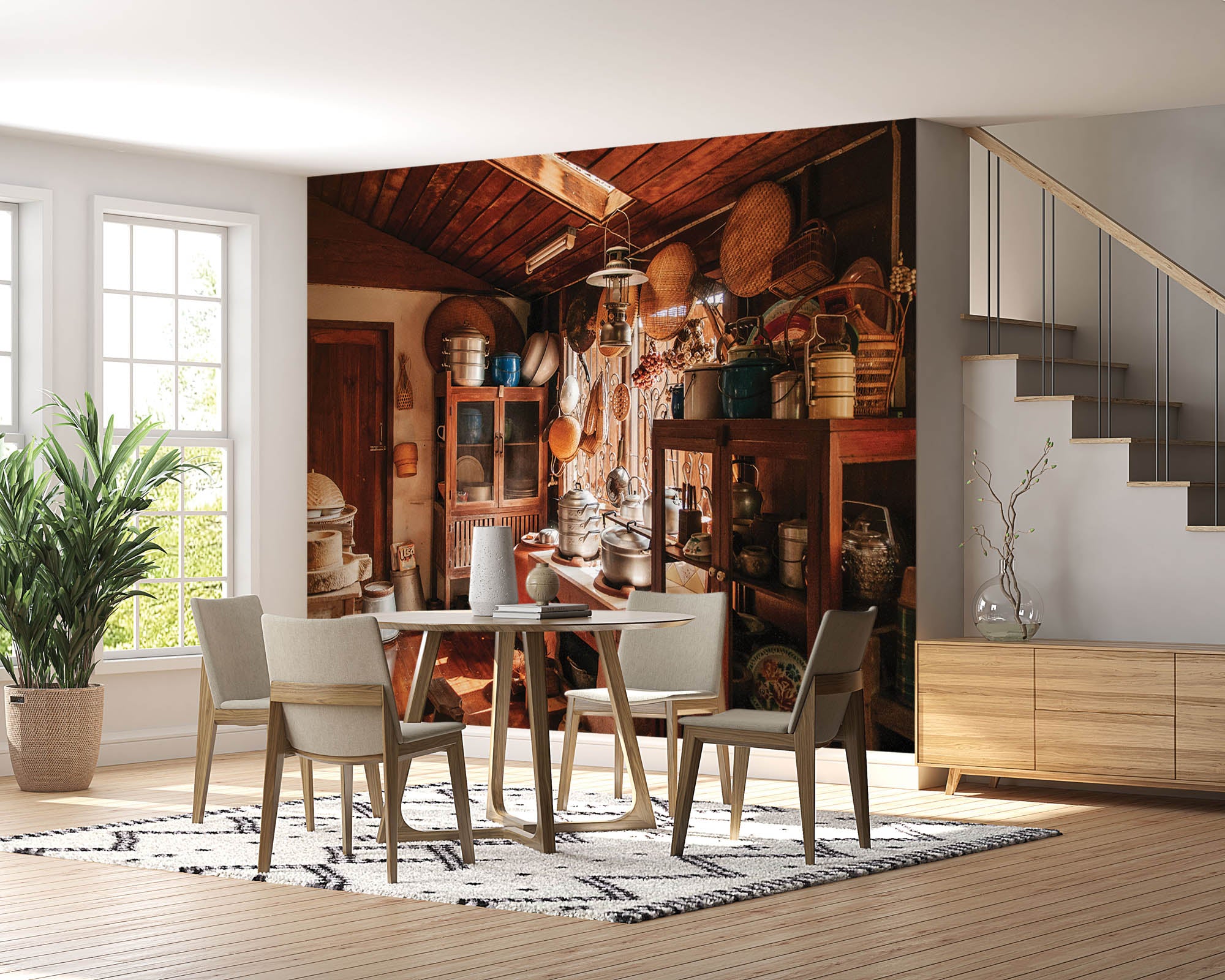 Vintage oude keuken - LW00093 Fotobehang