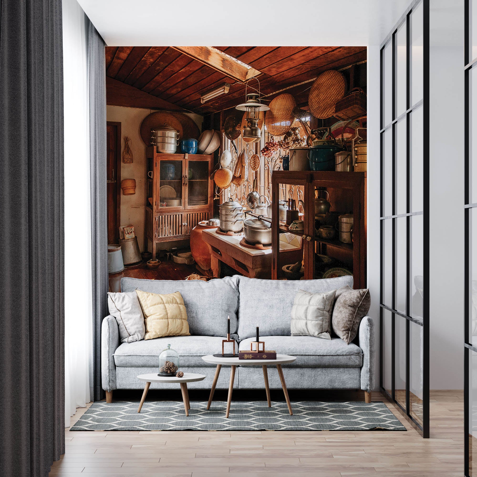 Vintage oude keuken - LW00093 Fotobehang