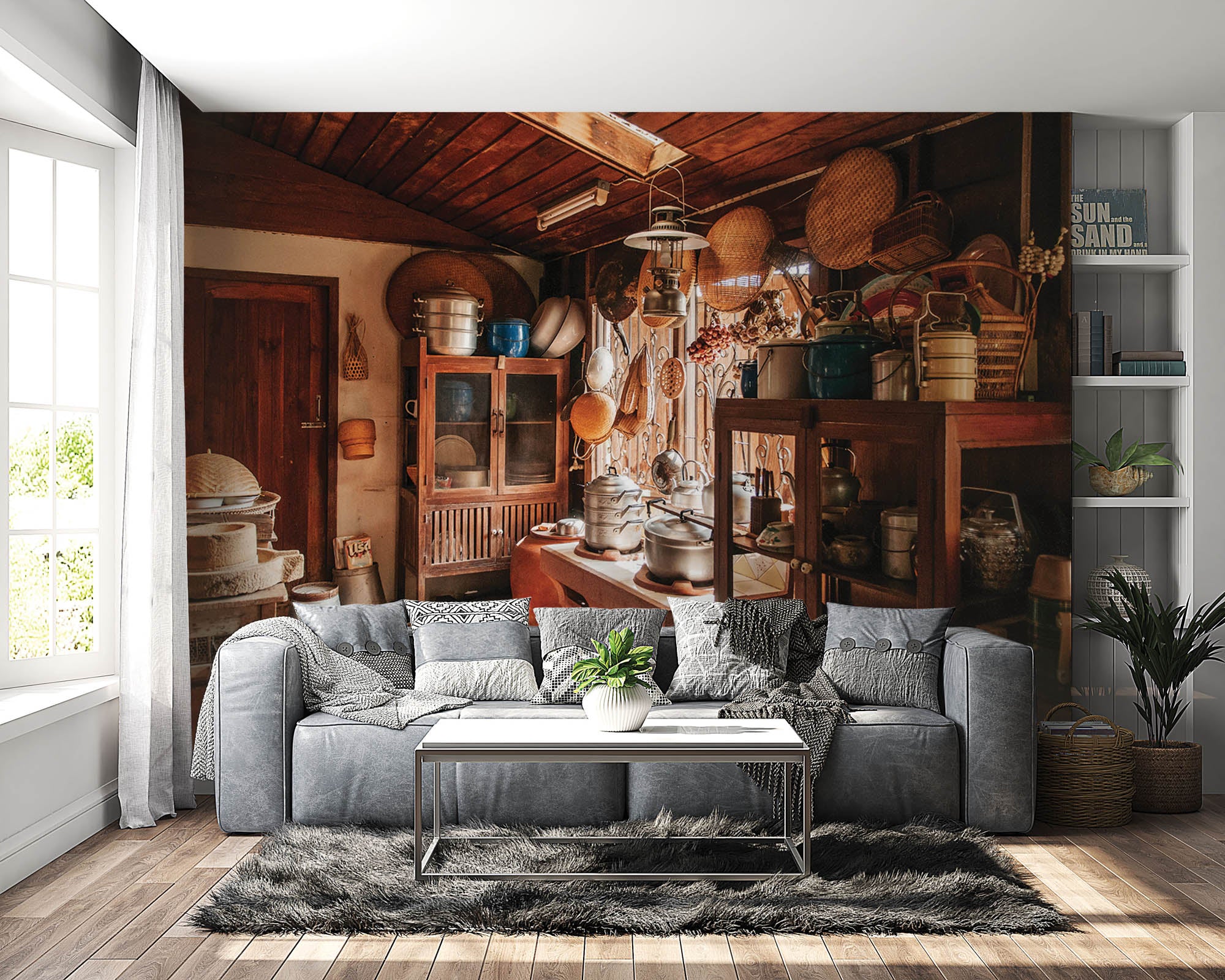 Vintage oude keuken - LW00093 Fotobehang