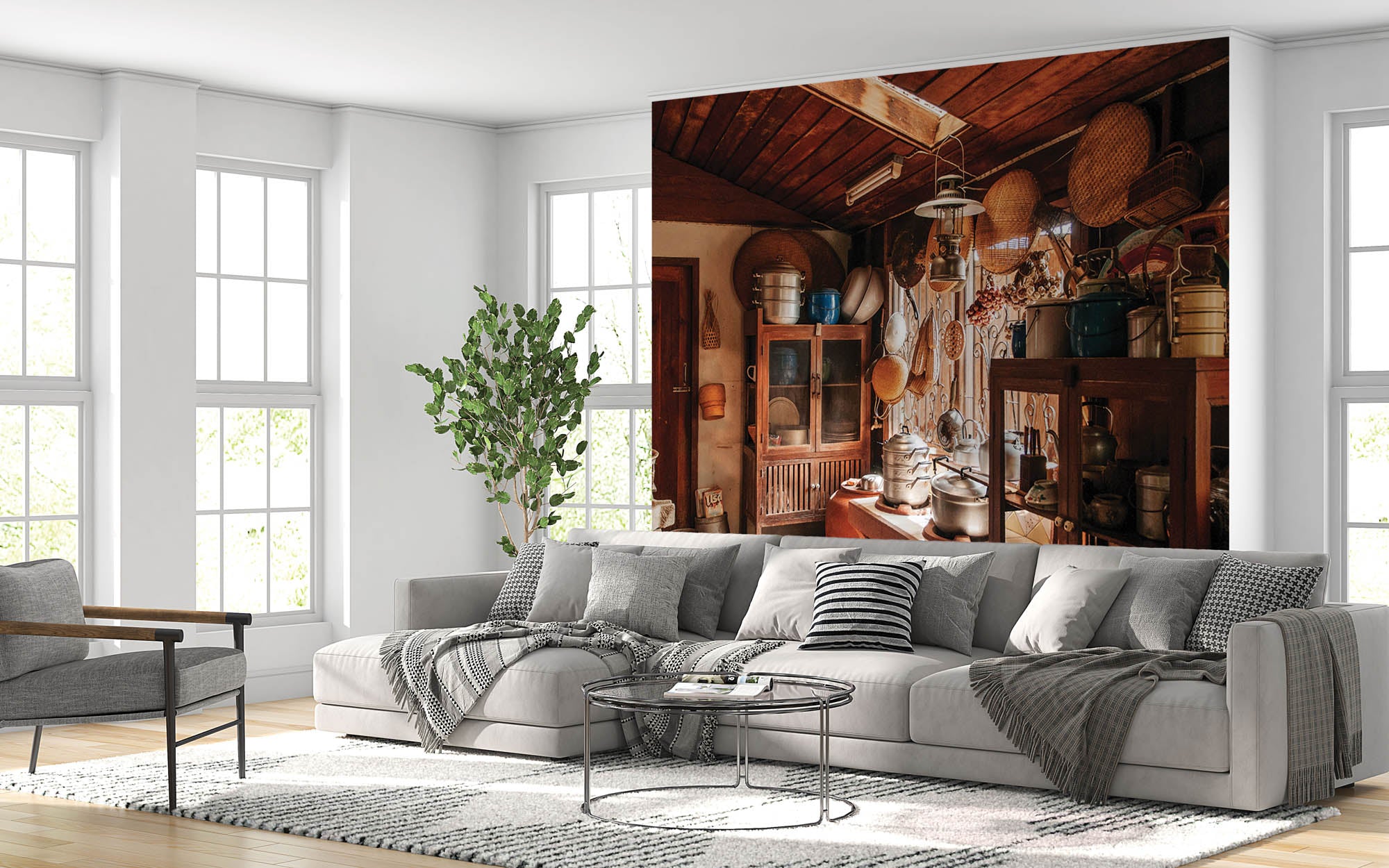 Vintage oude keuken - LW00093 Fotobehang