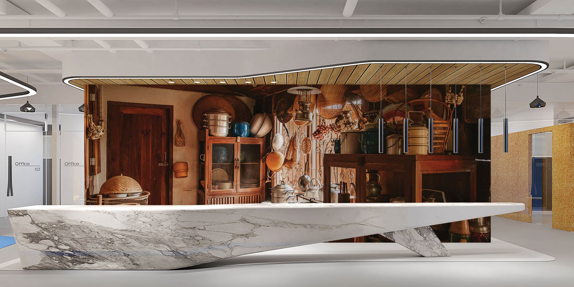 Vintage oude keuken - LW00093 Fotobehang