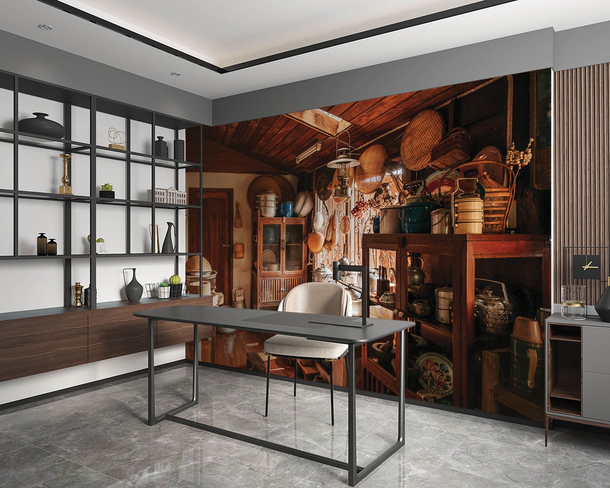 Vintage oude keuken - LW00093 Fotobehang