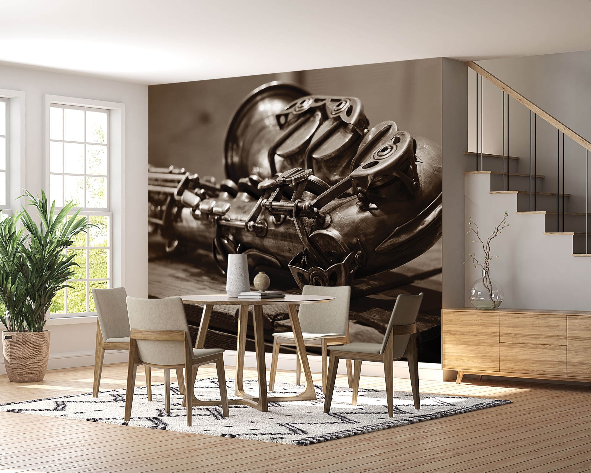 Vintage saxofoon - LW00427 Fotobehang