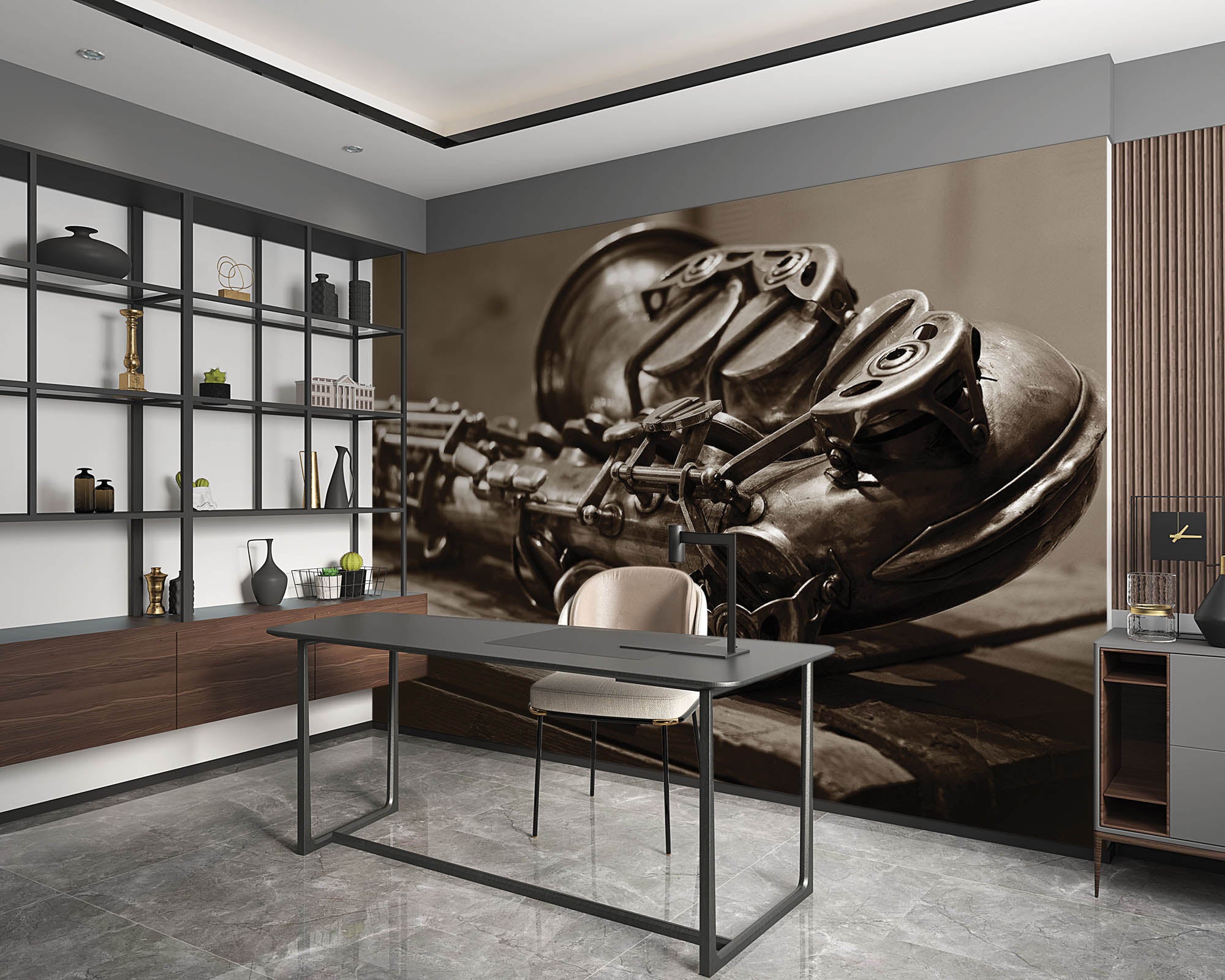 Vintage saxofoon - LW00427 Fotobehang