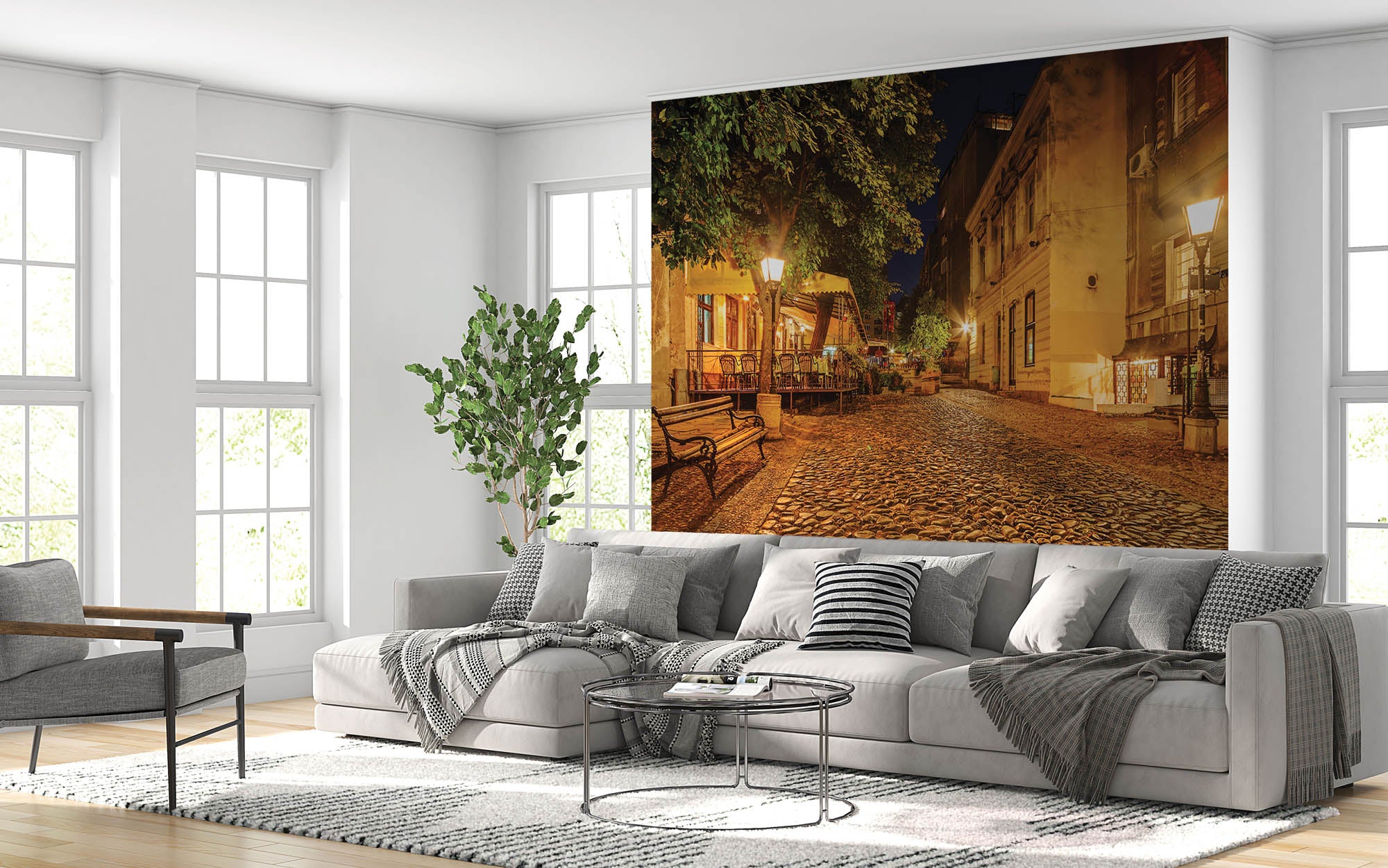 Vintage straat - LW00360 Fotobehang