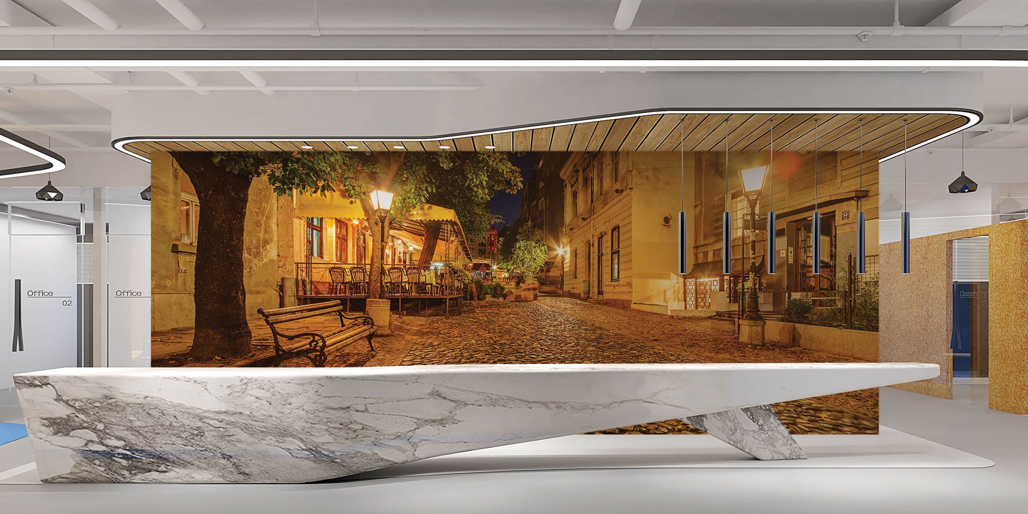 Vintage straat - LW00360 Fotobehang