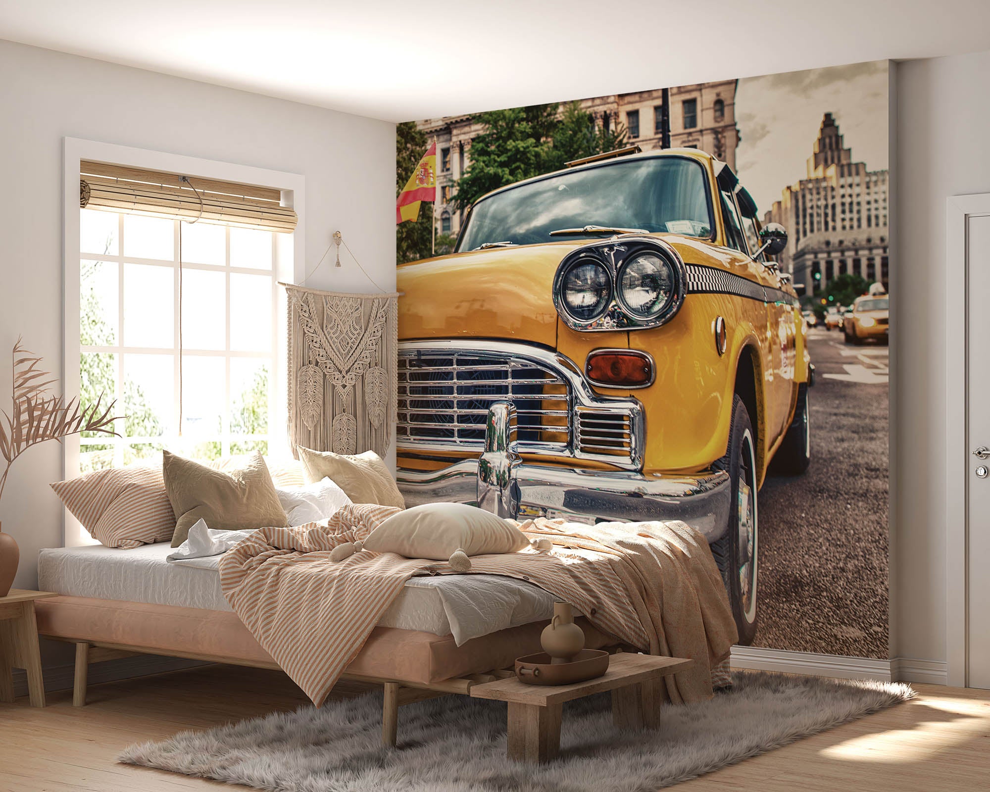 Vintage taxi  - LW00308 Fotobehang