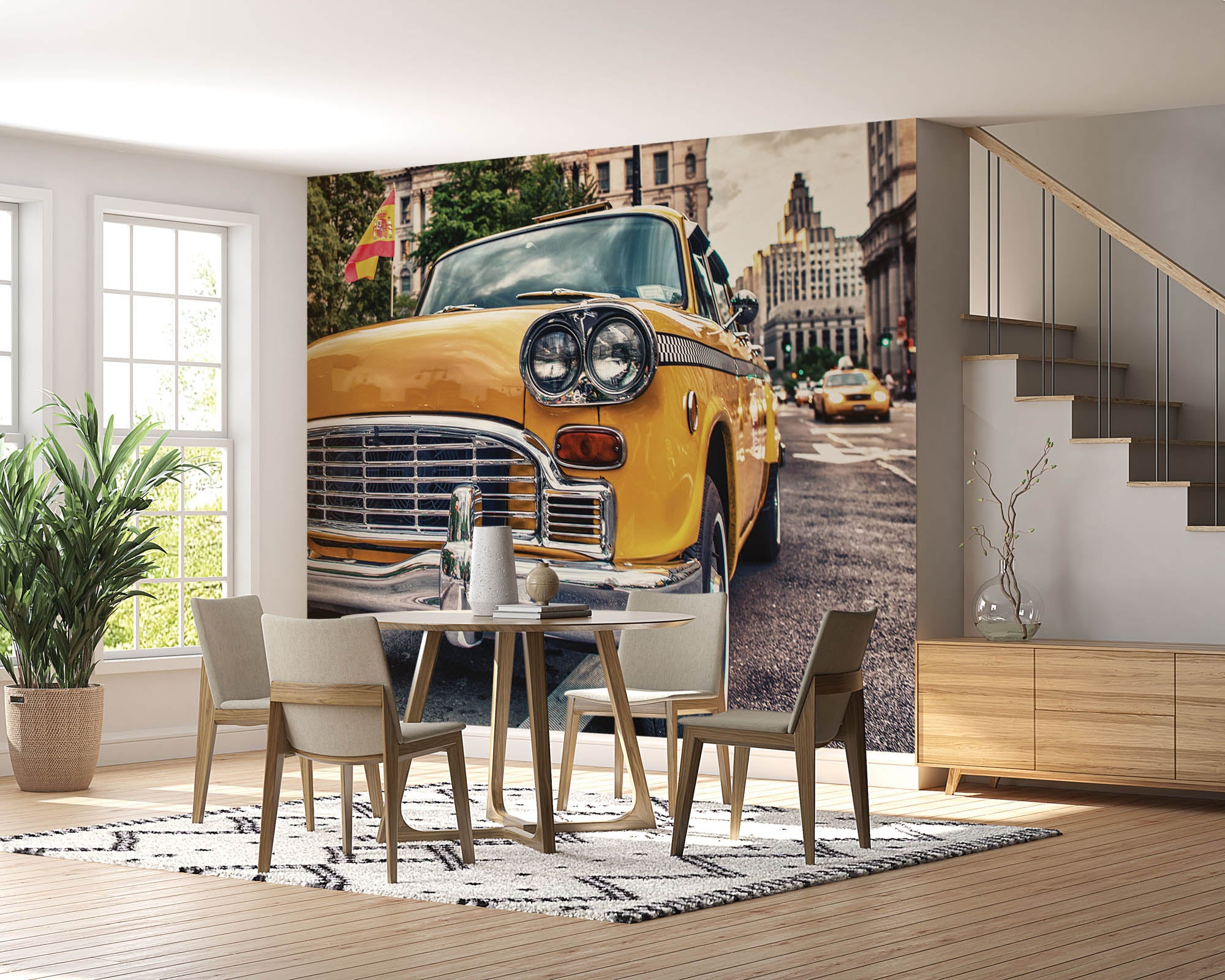 Vintage taxi  - LW00308 Fotobehang