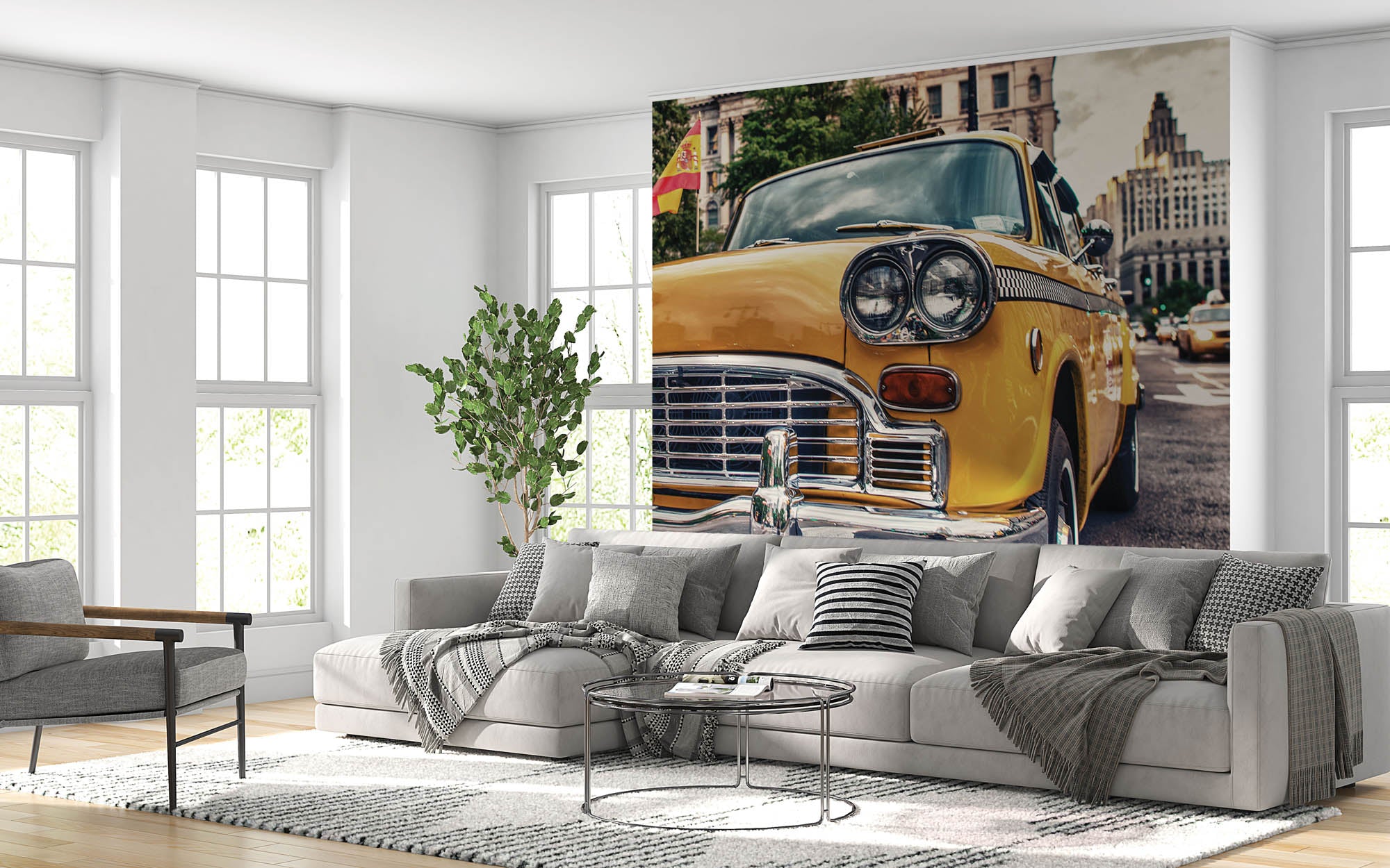 Vintage taxi  - LW00308 Fotobehang