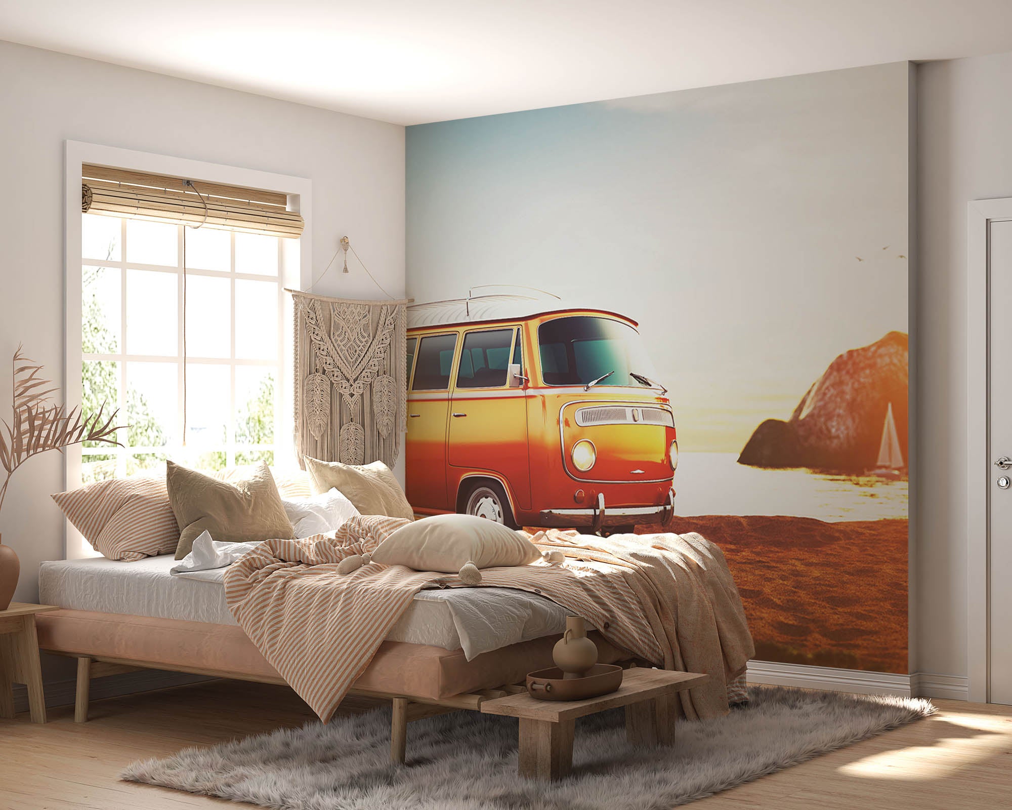 Vintage volkswagenbusje - LW00420 Fotobehang