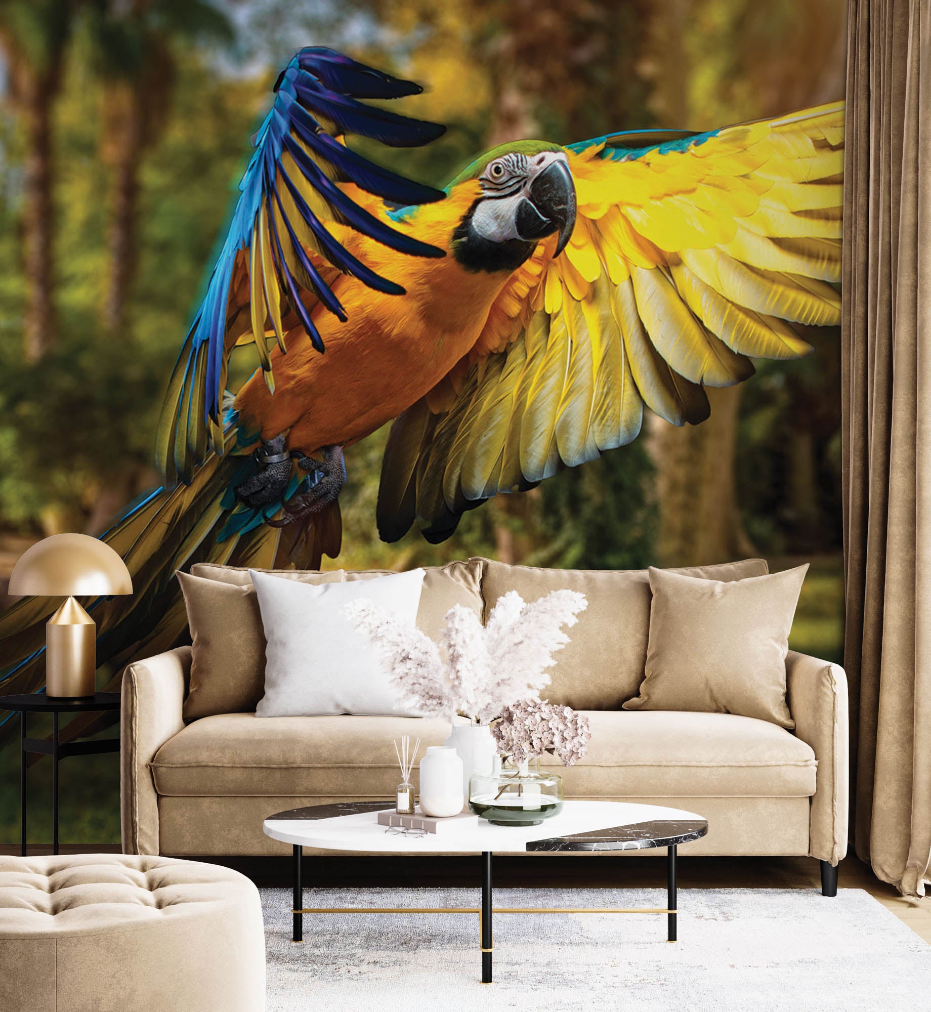 Vliegende papegaai - LW00161 Fotobehang