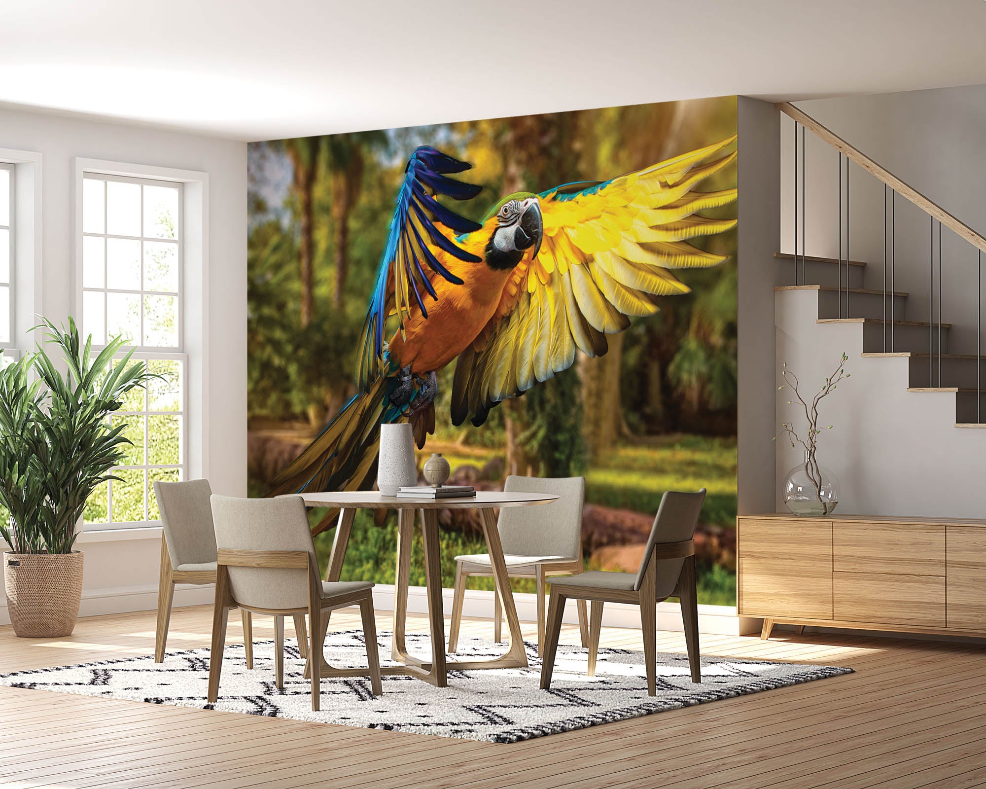 Vliegende papegaai - LW00161 Fotobehang