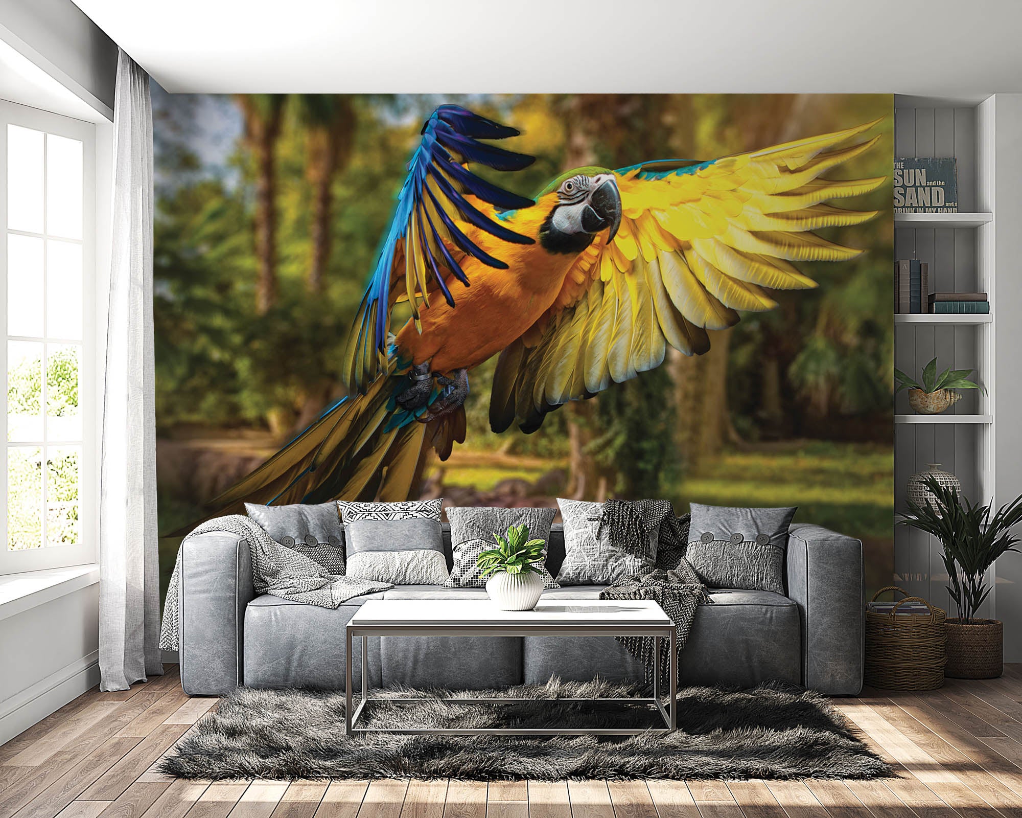 Vliegende papegaai - LW00161 Fotobehang