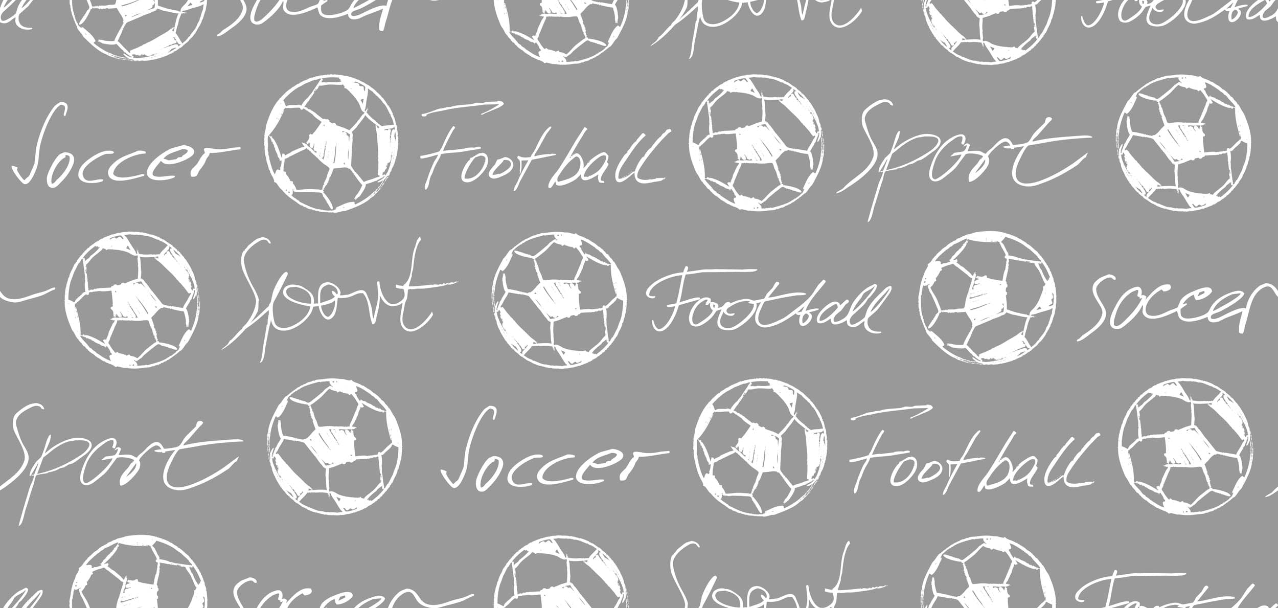 Voetbal Schets Patroon - LW00895 Fotobehang