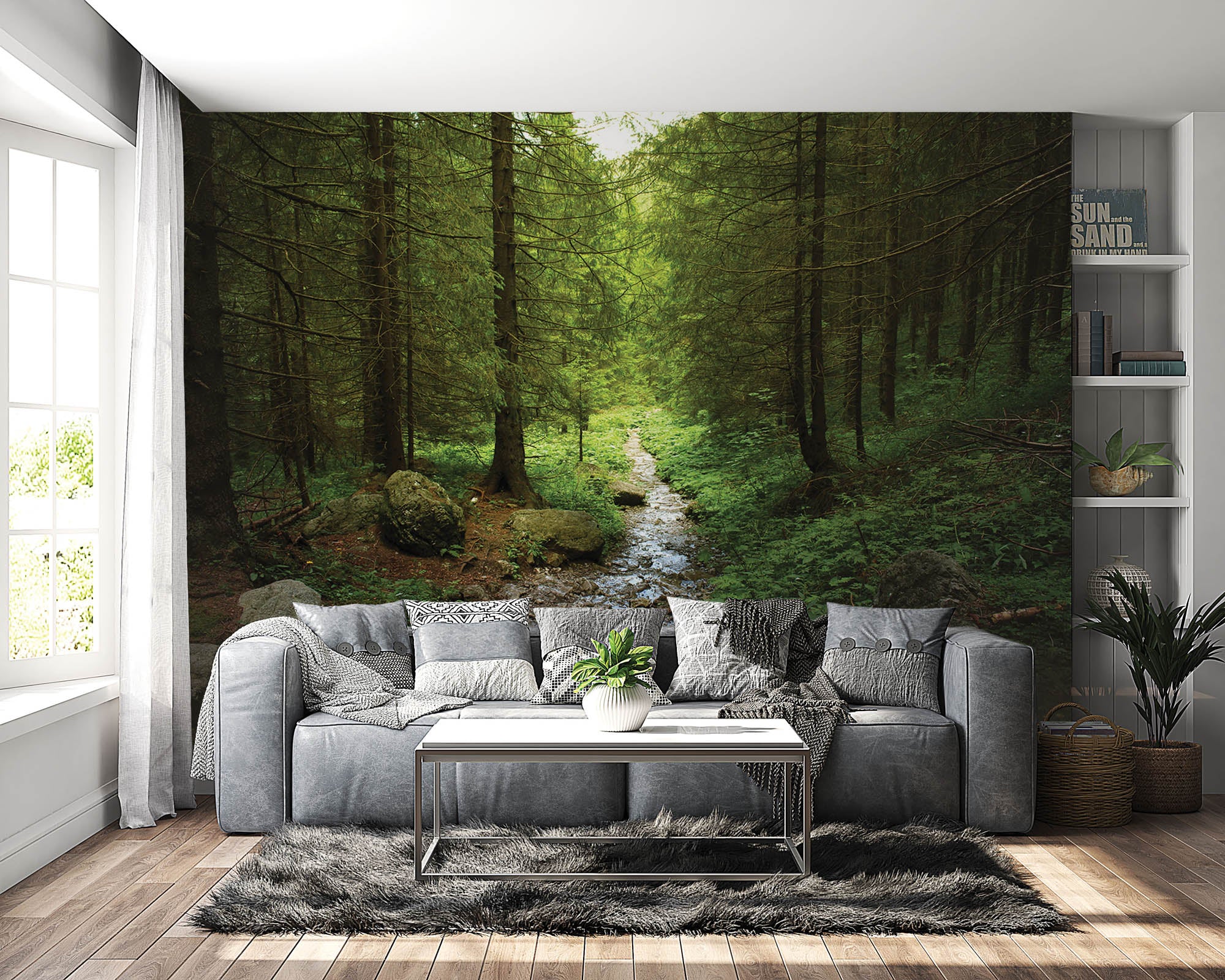 Voetpad door het bos  - LW00269 Fotobehang