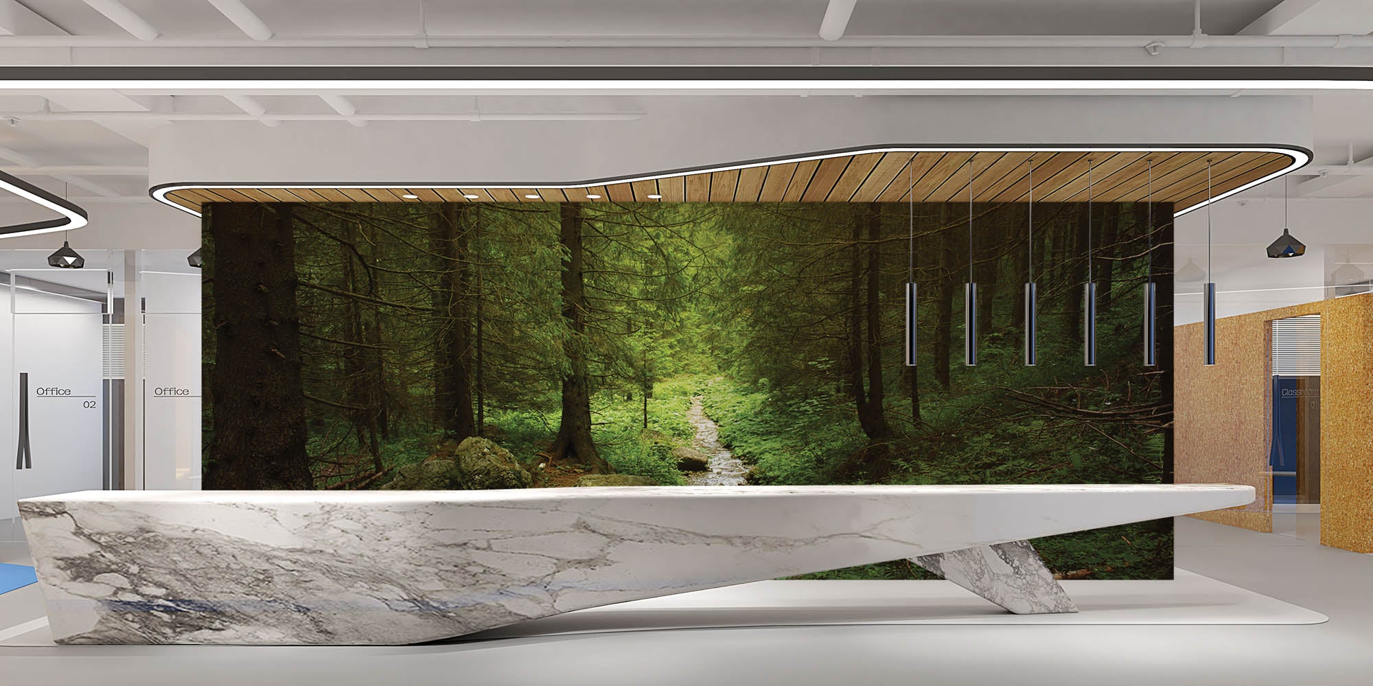 Voetpad door het bos  - LW00269 Fotobehang