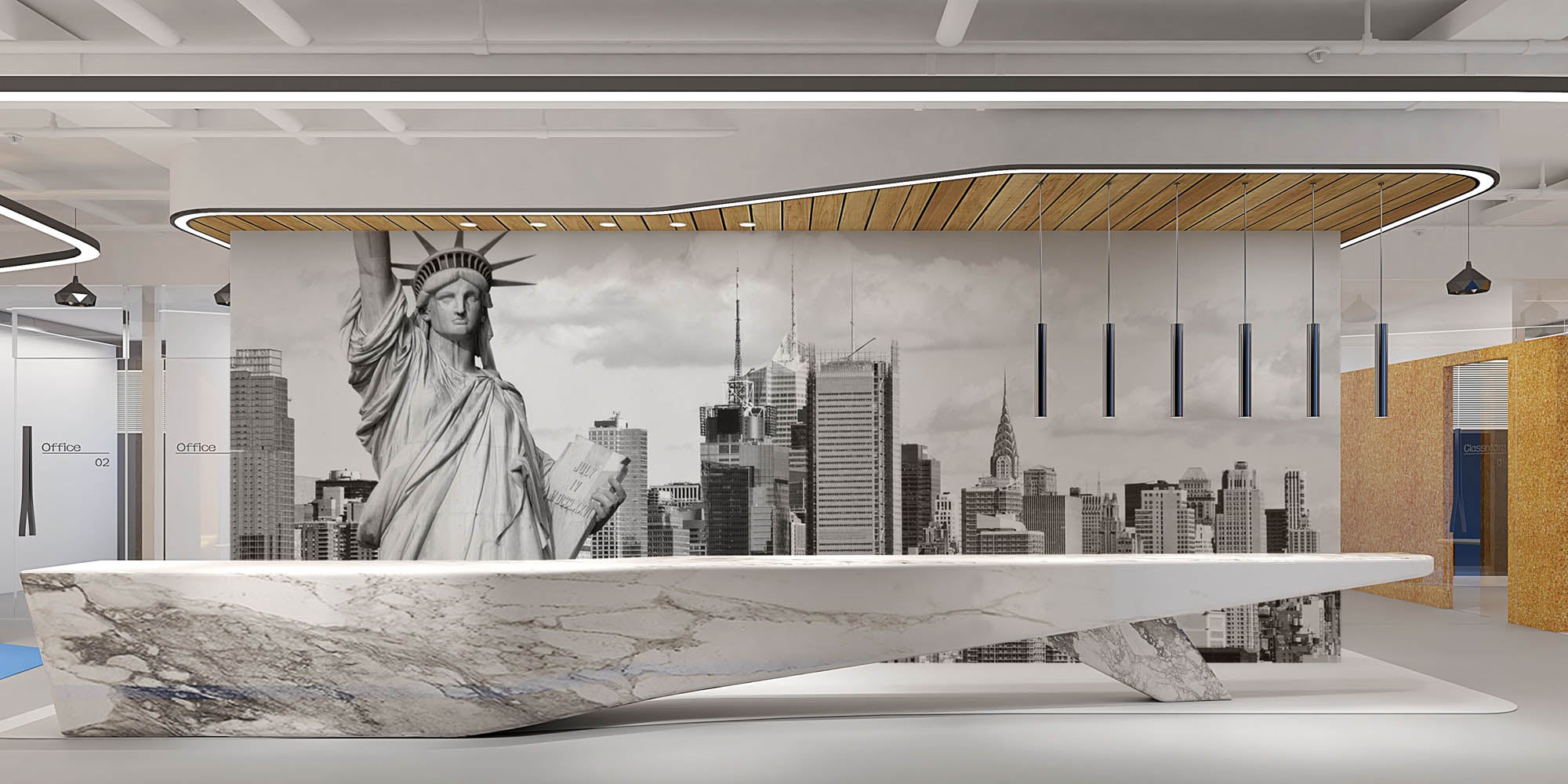 Vrijheidsbeeld Manhattan - LW00307 Fotobehang