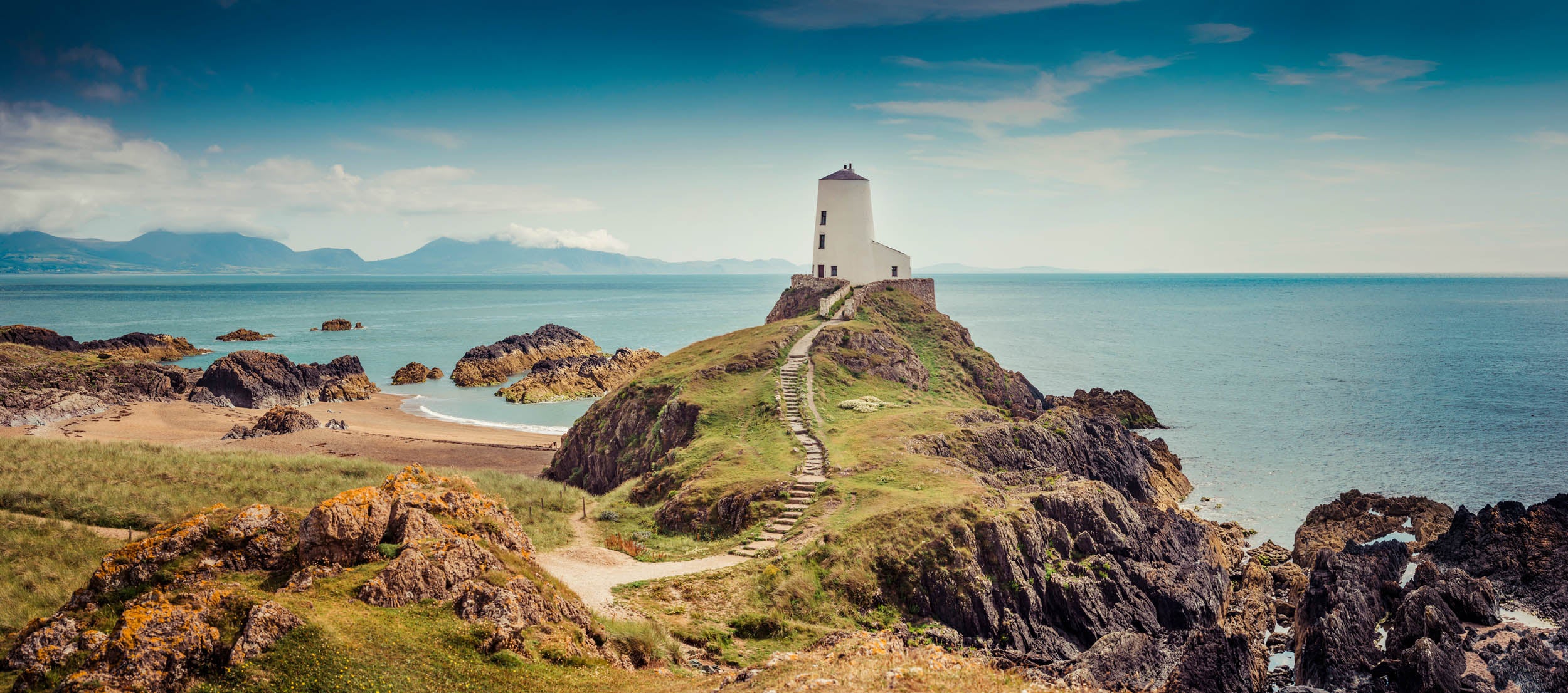 Vuurtoren op Llanddwyn Island - LW00886 Fotobehang