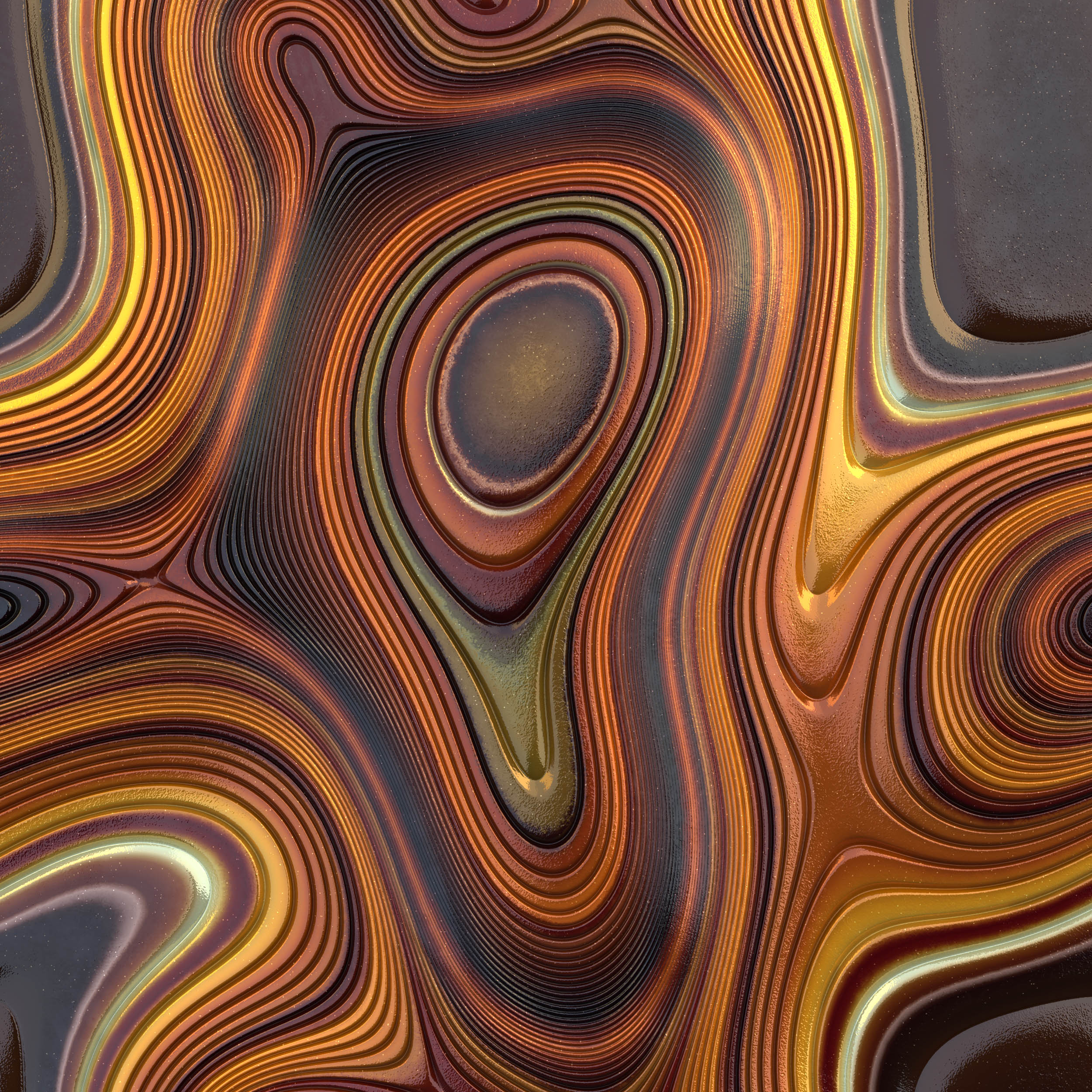 Warme Abstracte Golven - LW00536 Fotobehang