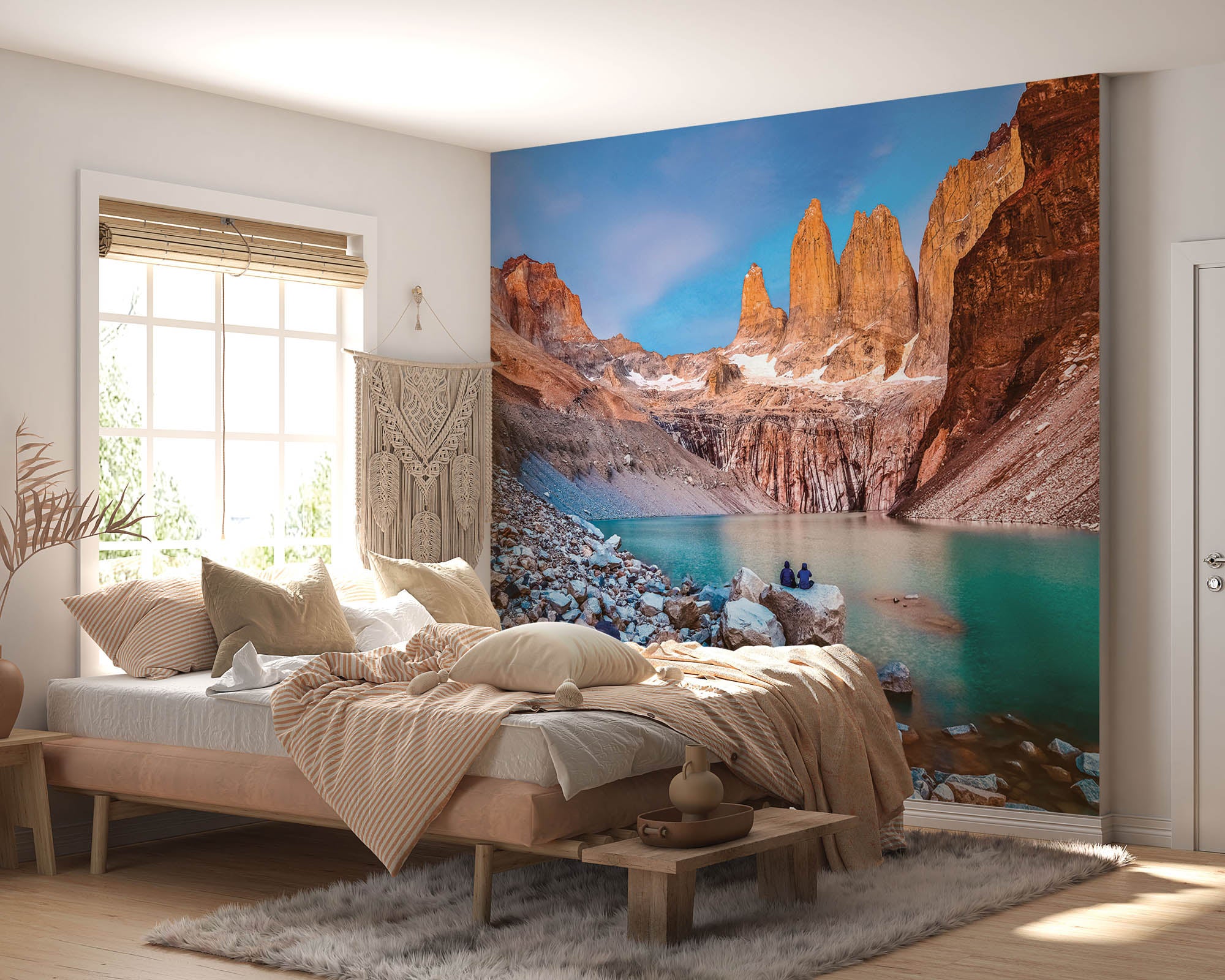 Water omringt door bergen en rotsen   - LW00278 Fotobehang