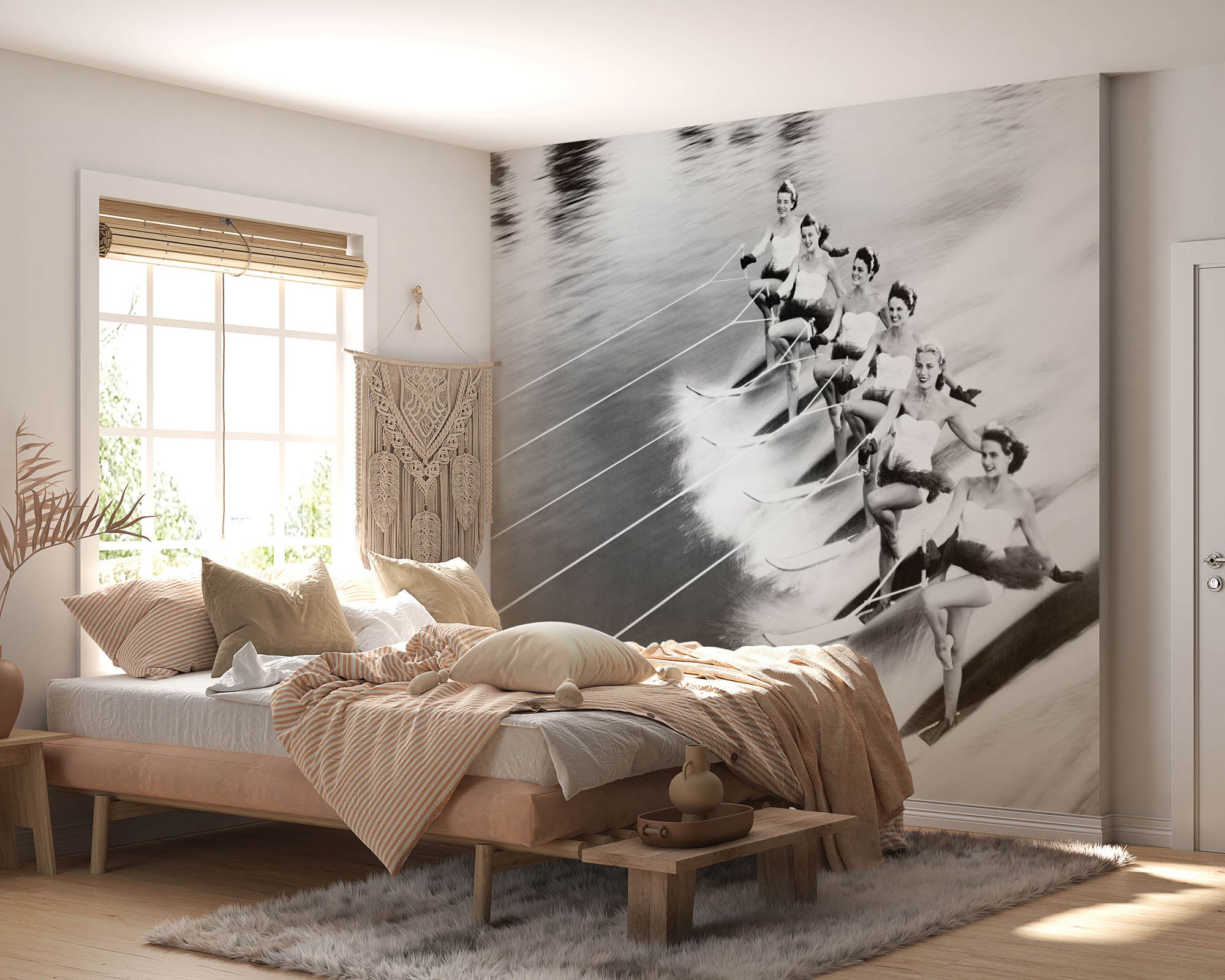 Waterskiënde vrouwen  - LW00401 Fotobehang