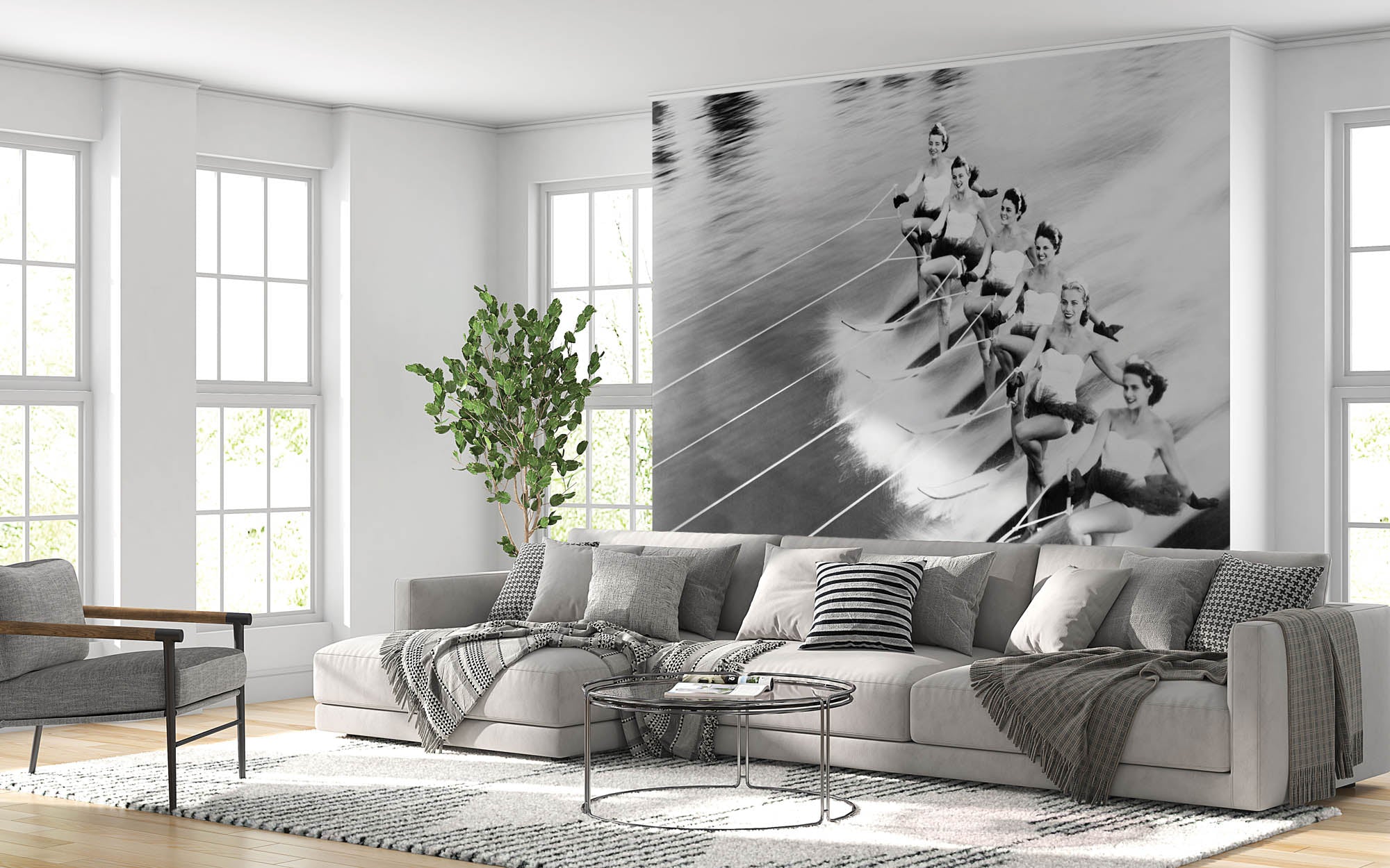 Waterskiënde vrouwen  - LW00401 Fotobehang