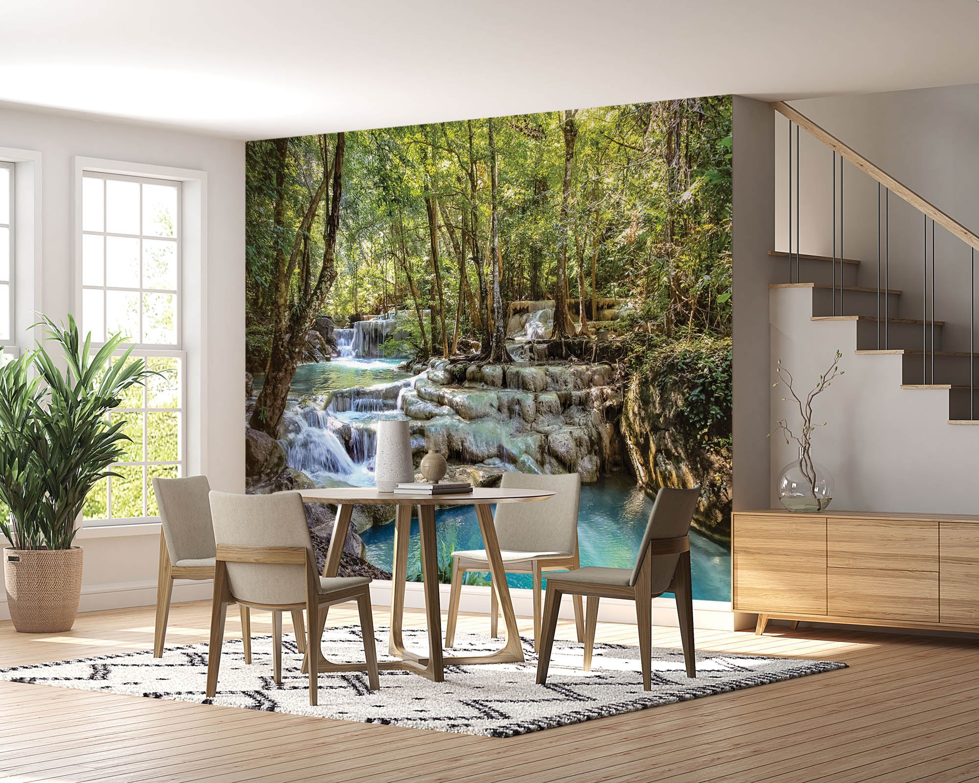 Waterval door bos - LW00288 Fotobehang