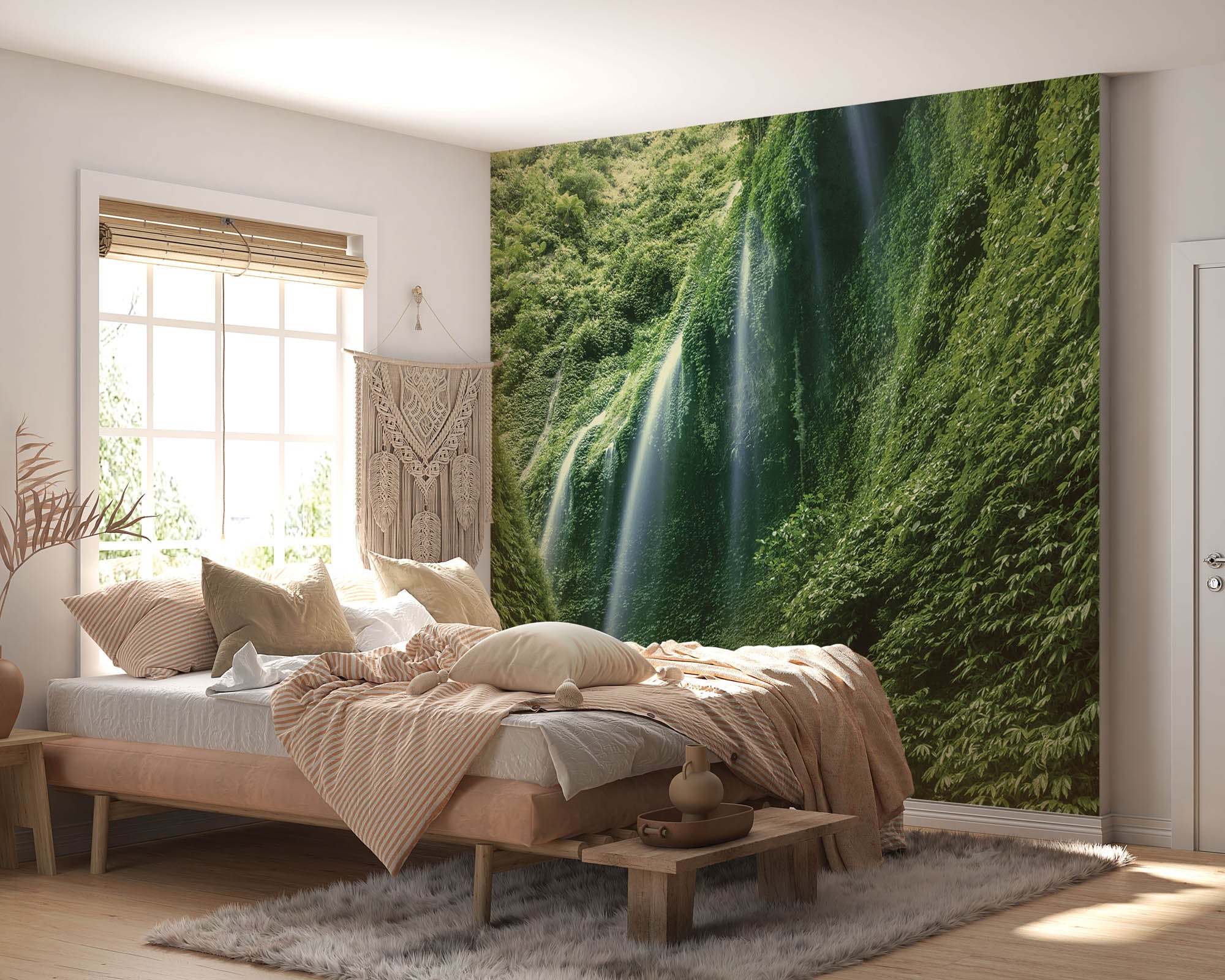 Waterval vanaf  een berg - LW00255 Fotobehang