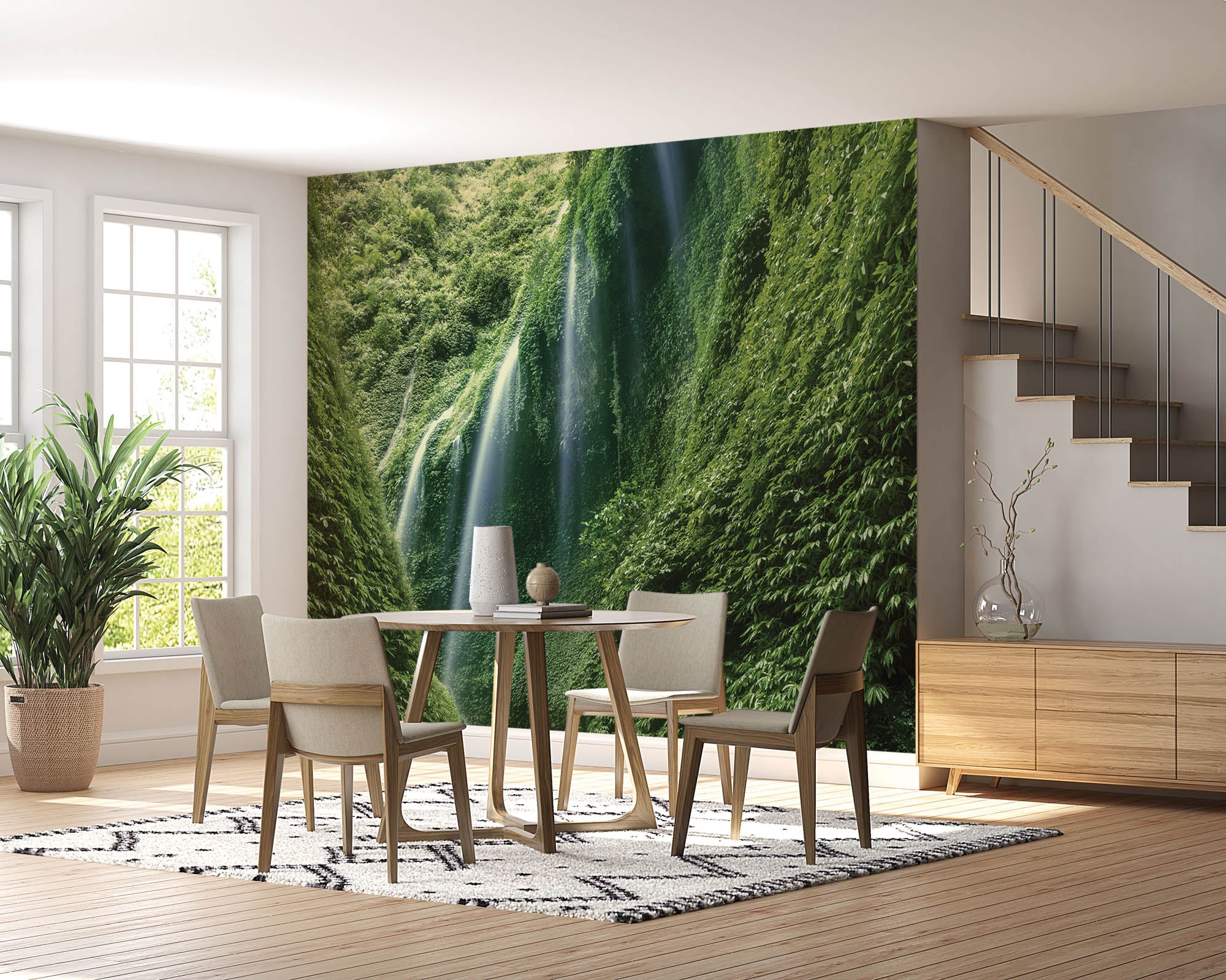 Waterval vanaf  een berg - LW00255 Fotobehang